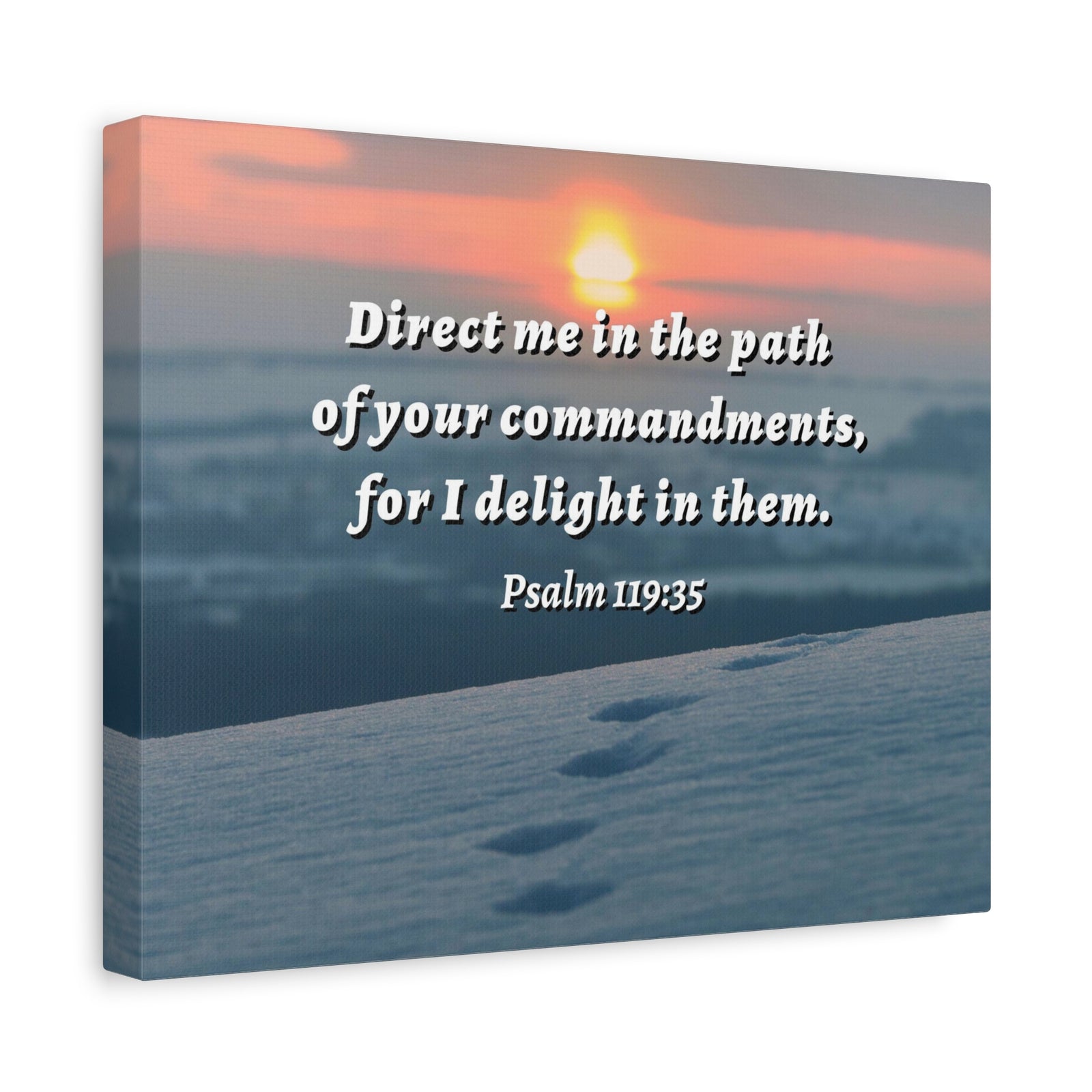 Scripture Walls Direct Me In The Path Psalm 119:35 Bible Verse Canvas Christian Wall Art Ready to Hang-Express Your Love Gifts