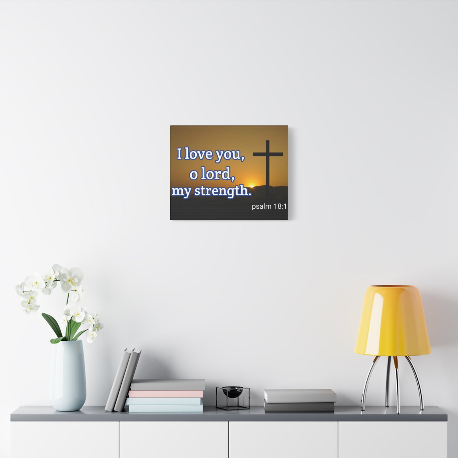 Scripture Walls O Lord, My Strength Psalm 18:1 Bible Verse Canvas Christian Wall Art Ready to Hang-Express Your Love Gifts