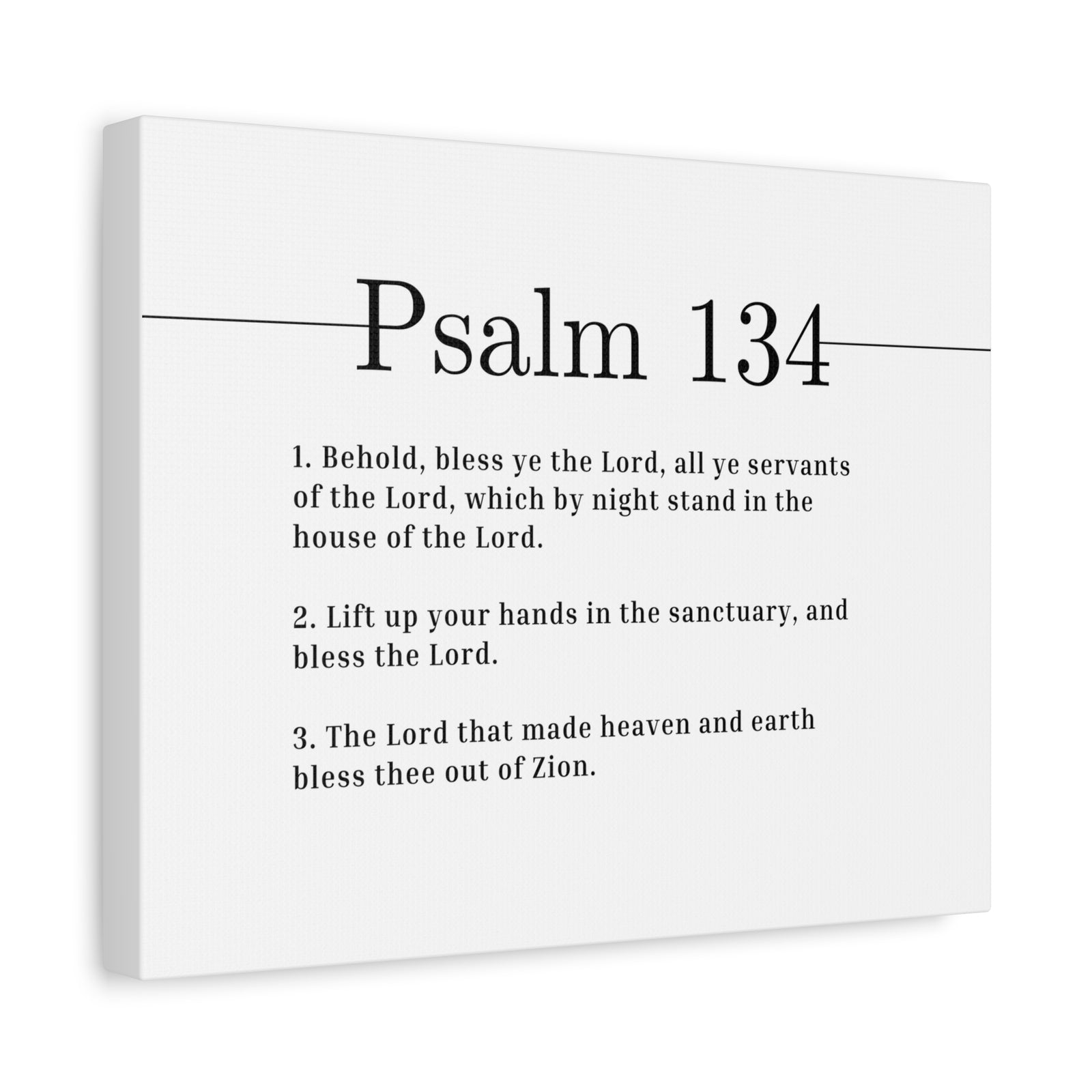 Scripture Canvas Lift Up Your Hands Psalm 134 Christian Wall Art Bible Verse Print Ready to Hang-Express Your Love Gifts