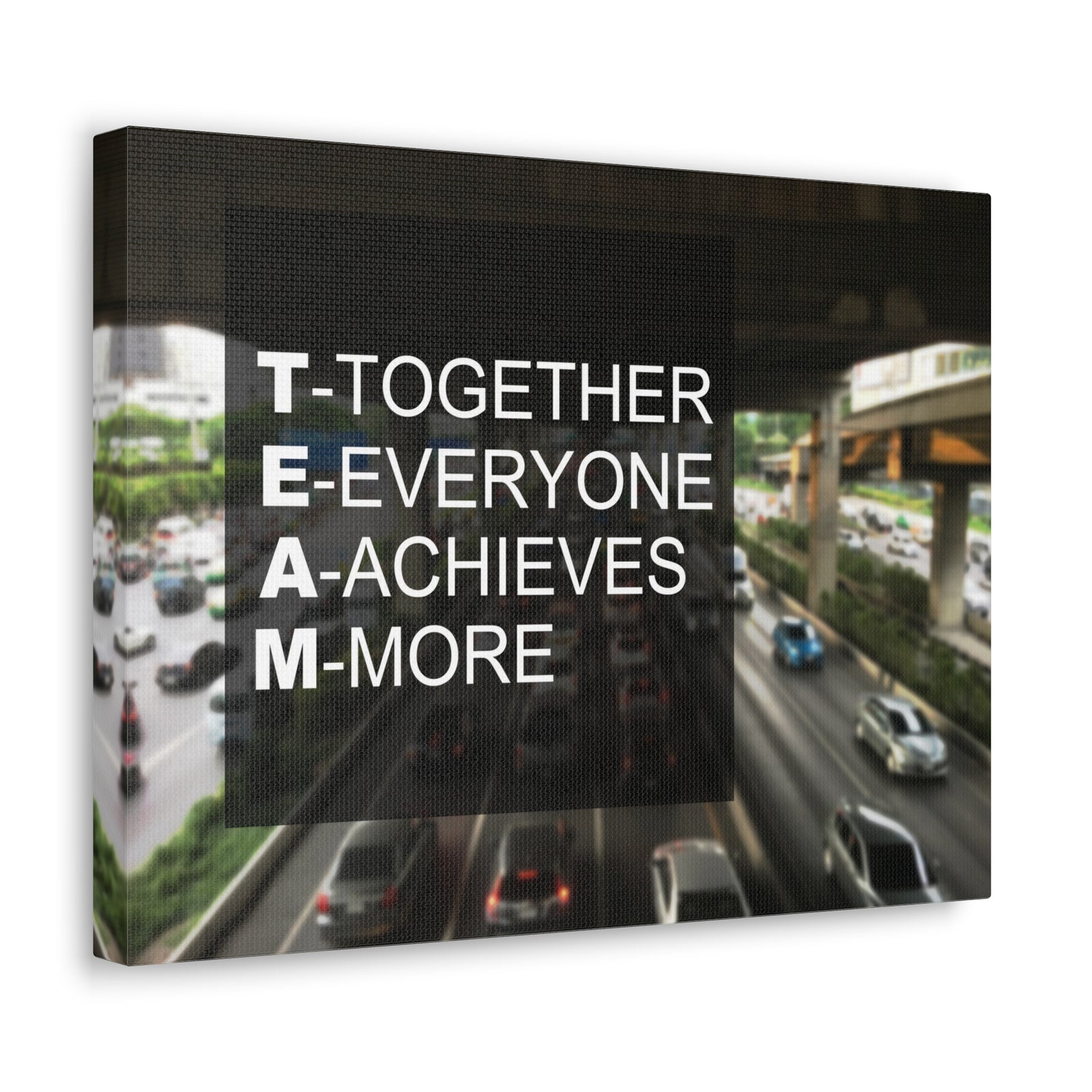 Inspirational Quote Canvas Together Everyone Achieves More Wall Art Motivational Motto Inspiring Prints Artwork Decor Ready to Hang-Express Your Love Gifts