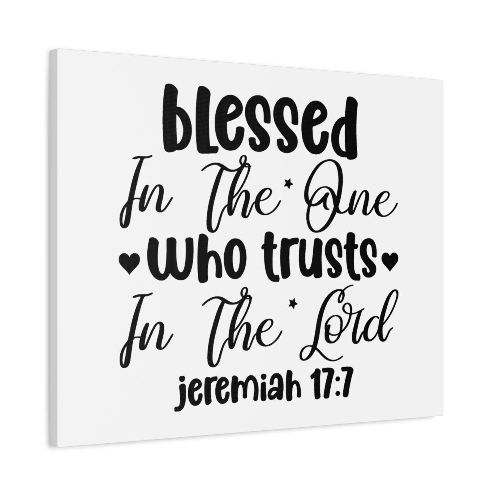 Scripture Walls Jeremiah 17:7 Blesse Who Trusts Hearts Bible Verse Canvas Christian Wall Art Ready to Hang Unframed-Express Your Love Gifts