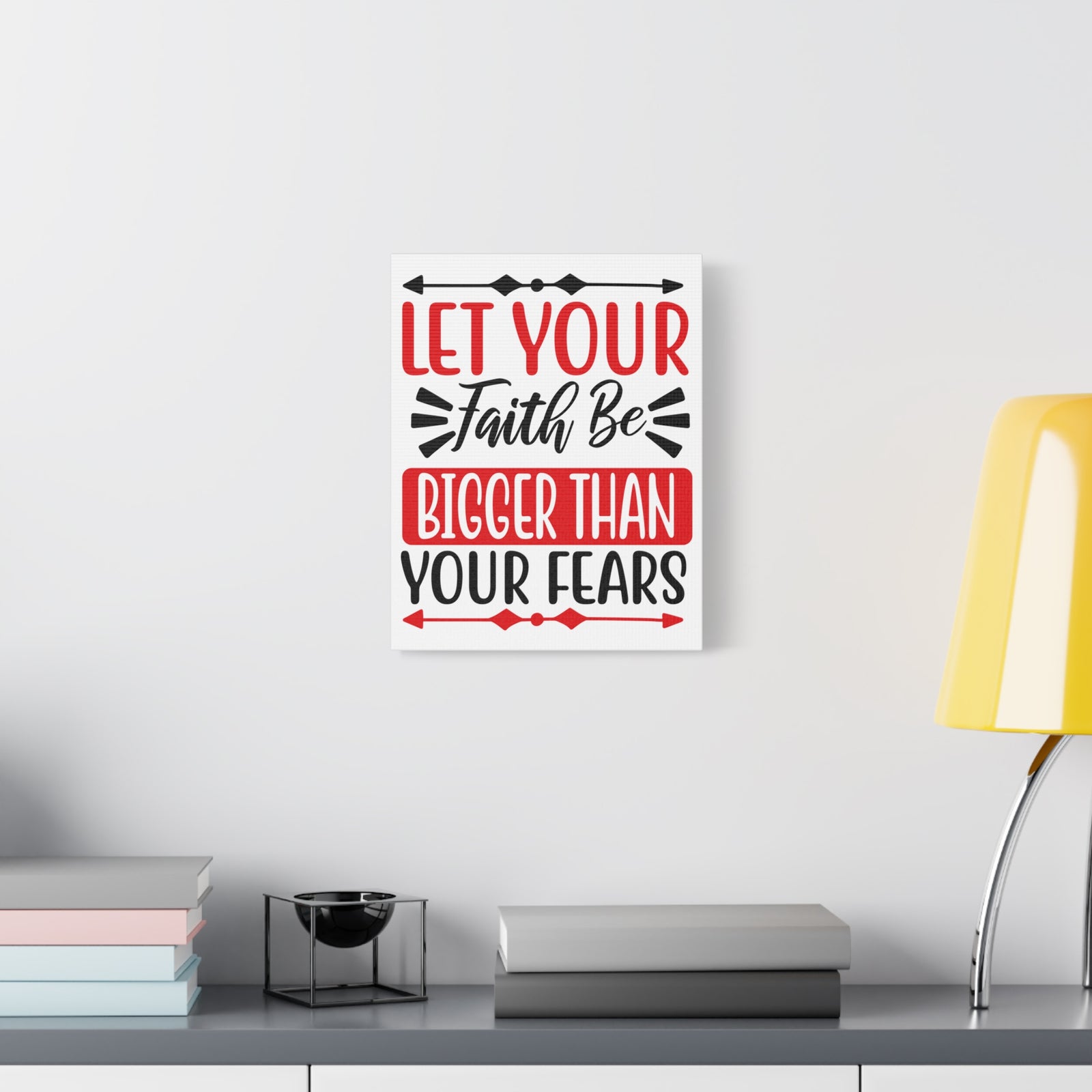 Scripture Canvas Let Your Fate Psalm 34:4 Christian Wall Art Print Ready to Hang-Express Your Love Gifts
