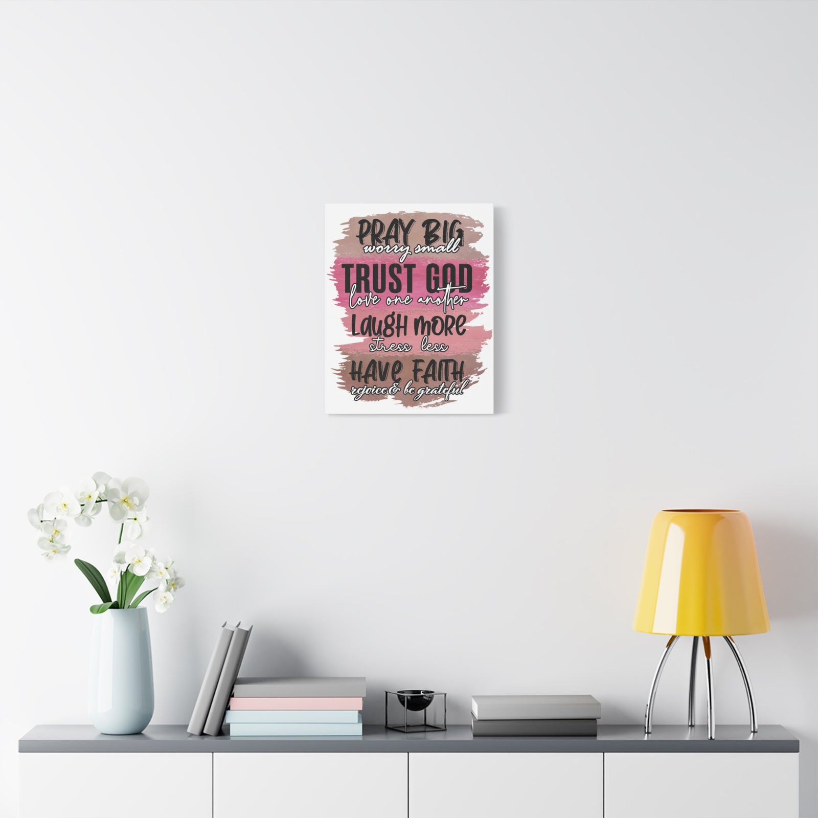 Scripture Canvas Pray Big, Trust God Psalm 37:3 Christian Wall Art Bible Verse Print Ready to Hang-Express Your Love Gifts