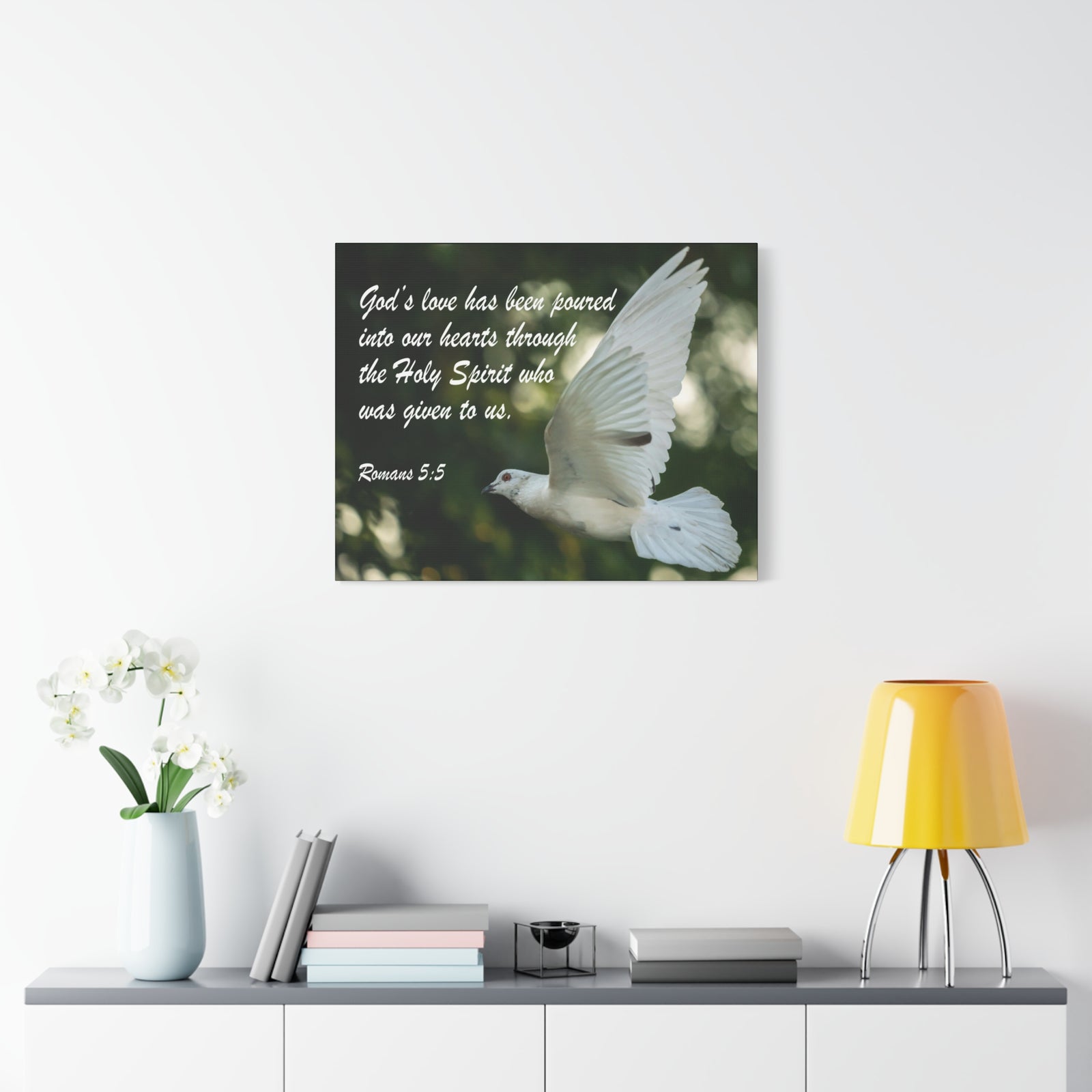 Scripture Canvas God's Love Psalm 103:8 Christian Wall Art Bible Verse Print Ready to Hang-Express Your Love Gifts