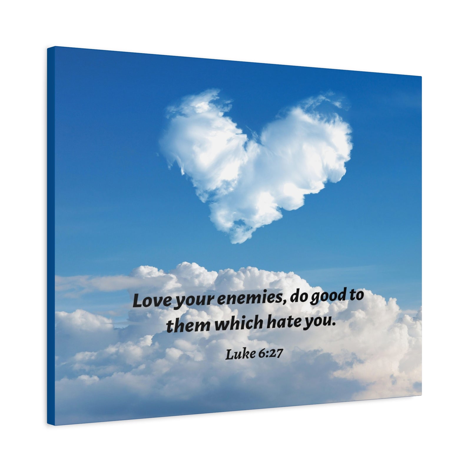 Scripture Walls Love Your Enemies Luke 6:27 Bible Verse Canvas Christian Wall Art Ready to Hang-Express Your Love Gifts