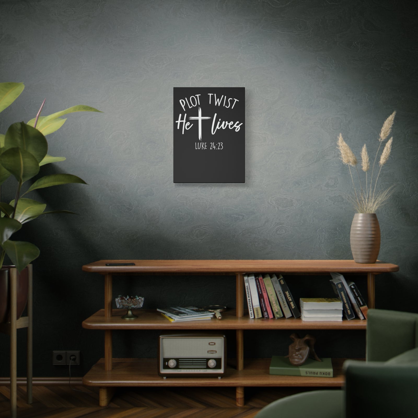 Scripture Walls Luke 24:23 Plot Twist Bible Verse Canvas Christian Wall Art Ready to Hang Unframed-Express Your Love Gifts