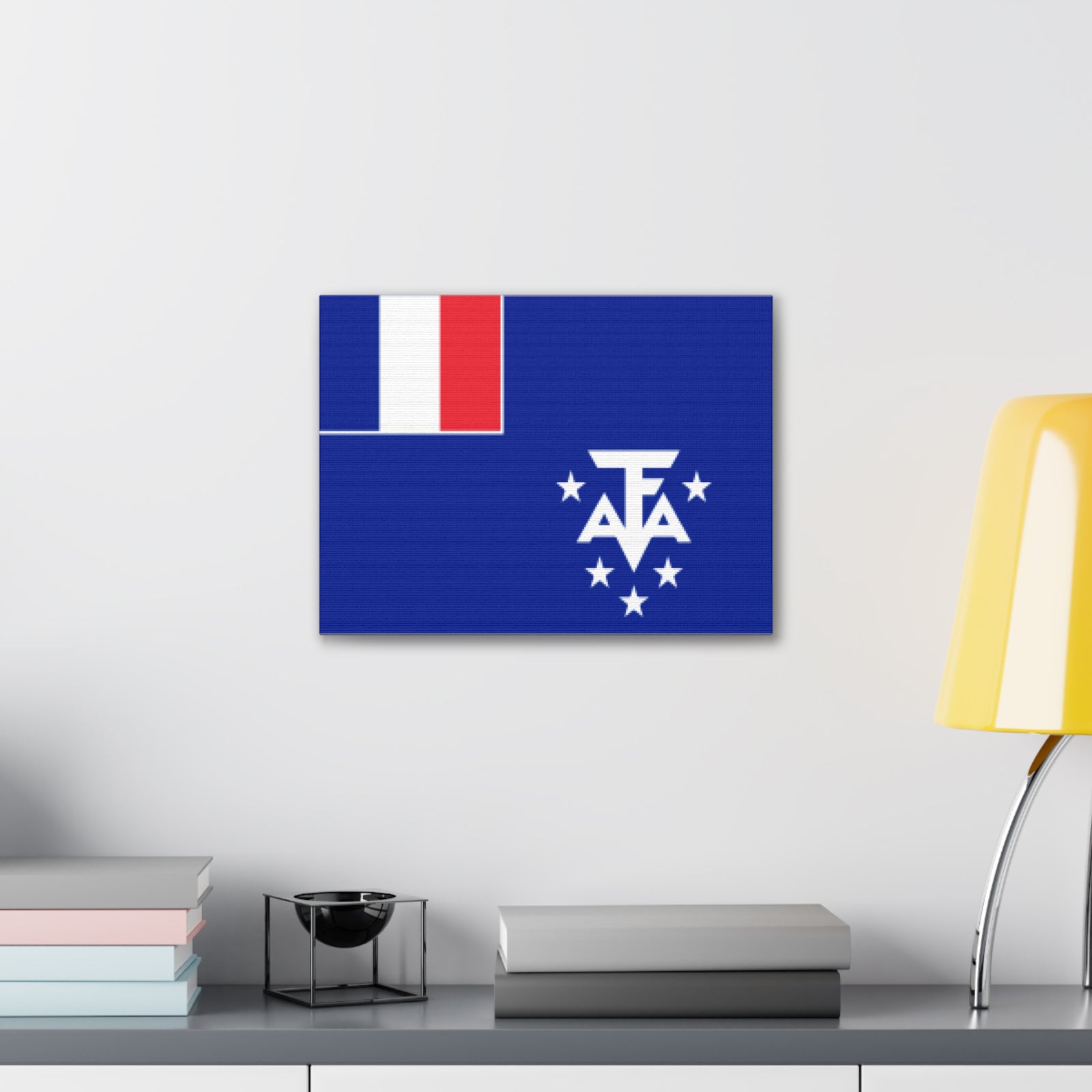 French Southern and Antarctic Lands Country Flag Canvas Vibrant Wall Art Unframed Home Decor-Express Your Love Gifts
