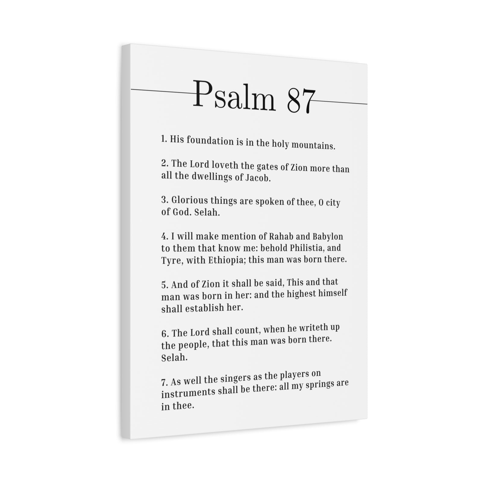 Scripture Canvas City Of God Psalm 87 Christian Wall Art Bible Verse Print Ready to Hang-Express Your Love Gifts