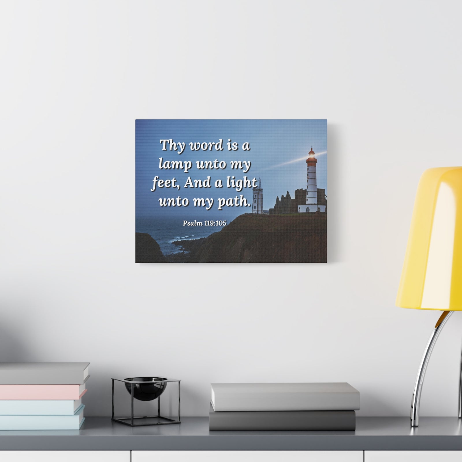 Scripture Walls A Lamp Unto My Feet Psalm 119:105 Bible Verse Canvas Christian Wall Art Ready to Hang-Express Your Love Gifts
