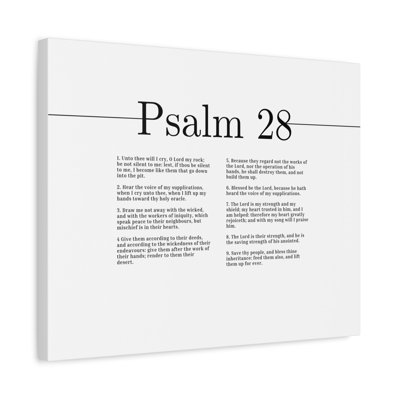 Scripture Canvas Blessed Be The Lord Psalm 28 Christian Wall Art Bible Verse Print Ready to Hang-Express Your Love Gifts