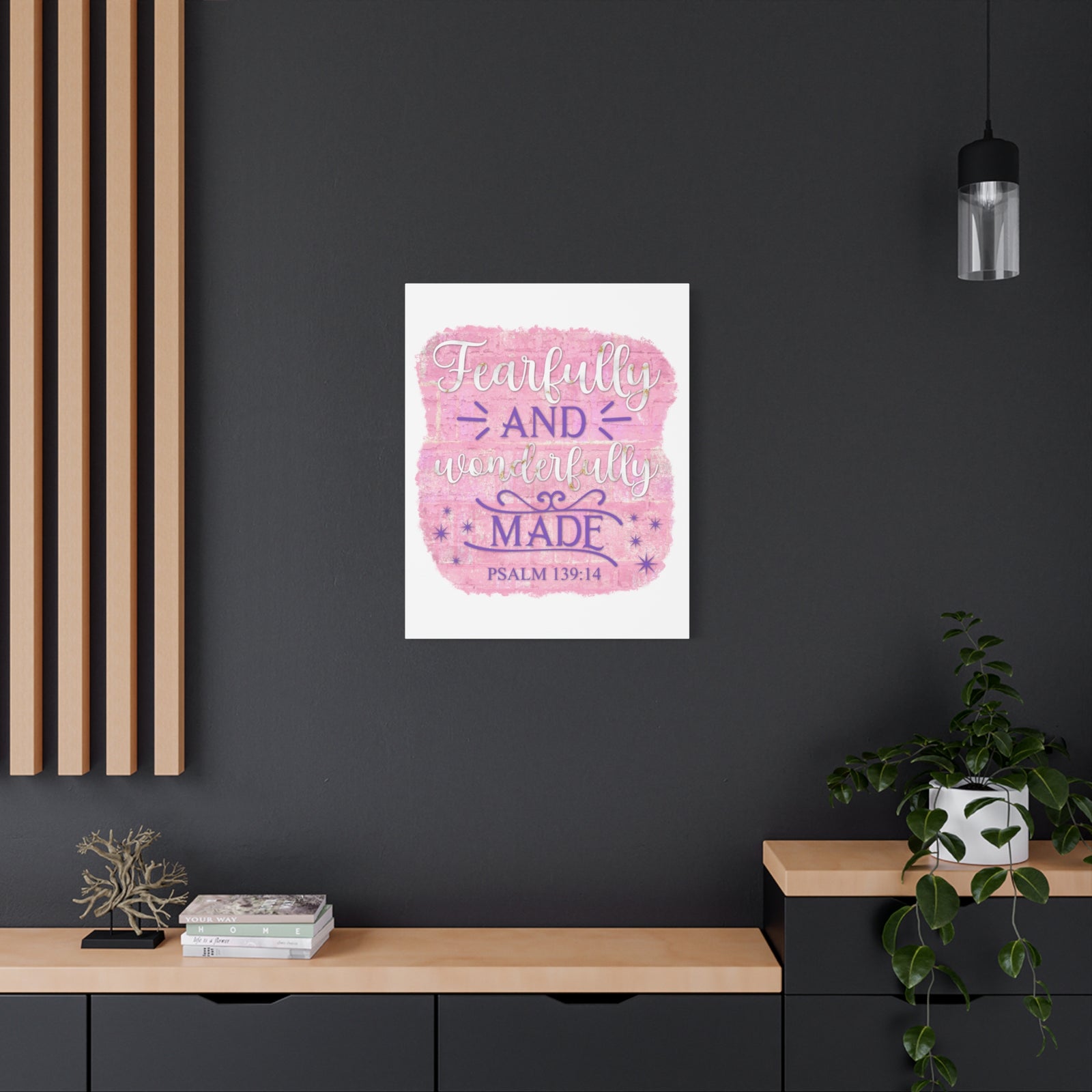 Scripture Walls Psalm 139:14 Fearfully and Wonderfully Made Bible Verse Canvas Christian Wall Art Ready to Hang Unframed-Express Your Love Gifts