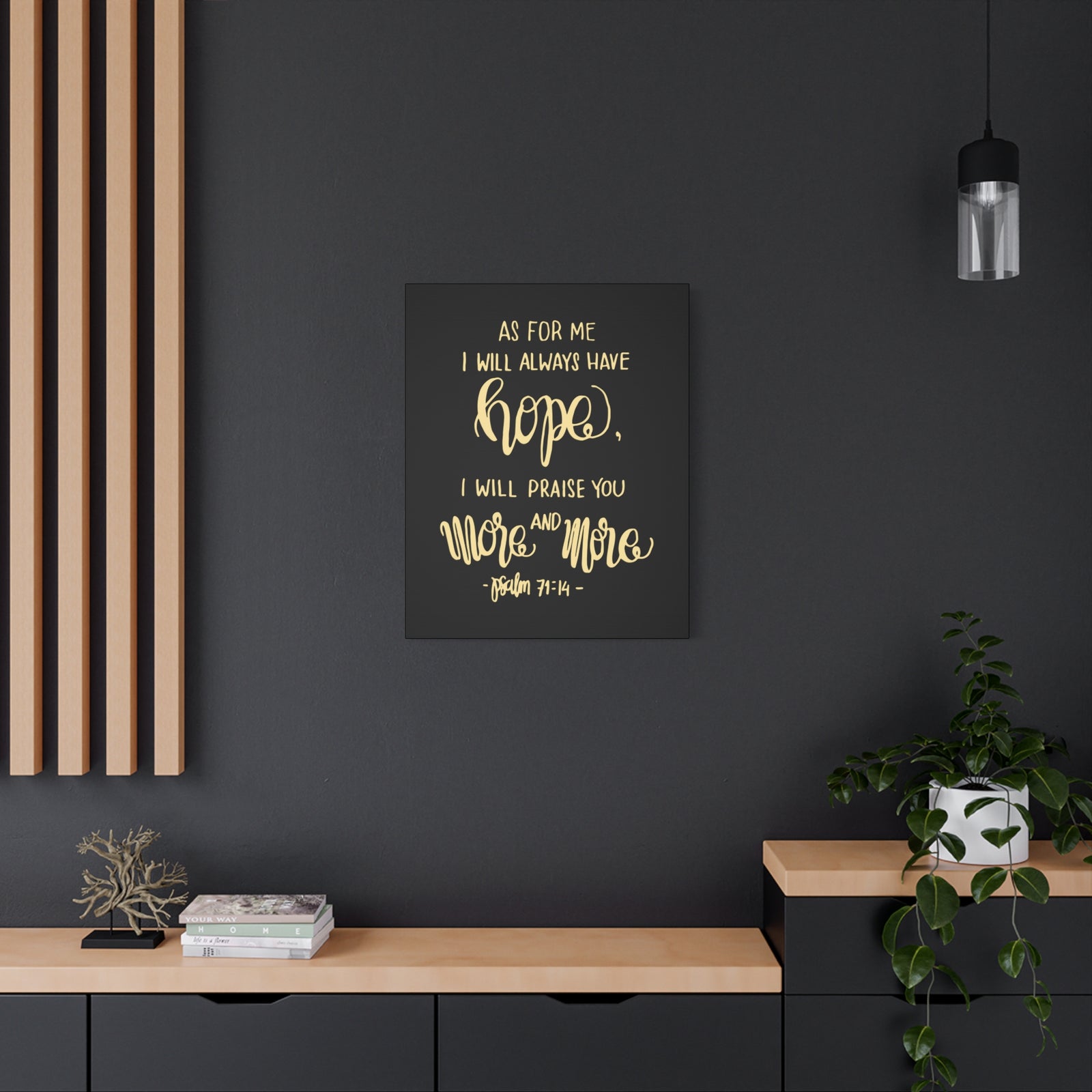 Scripture Canvas As For Me I Will Always Have Hope Psalm 71:14 Christian Wall Art Bible Verse Print Ready To Hang-Express Your Love Gifts