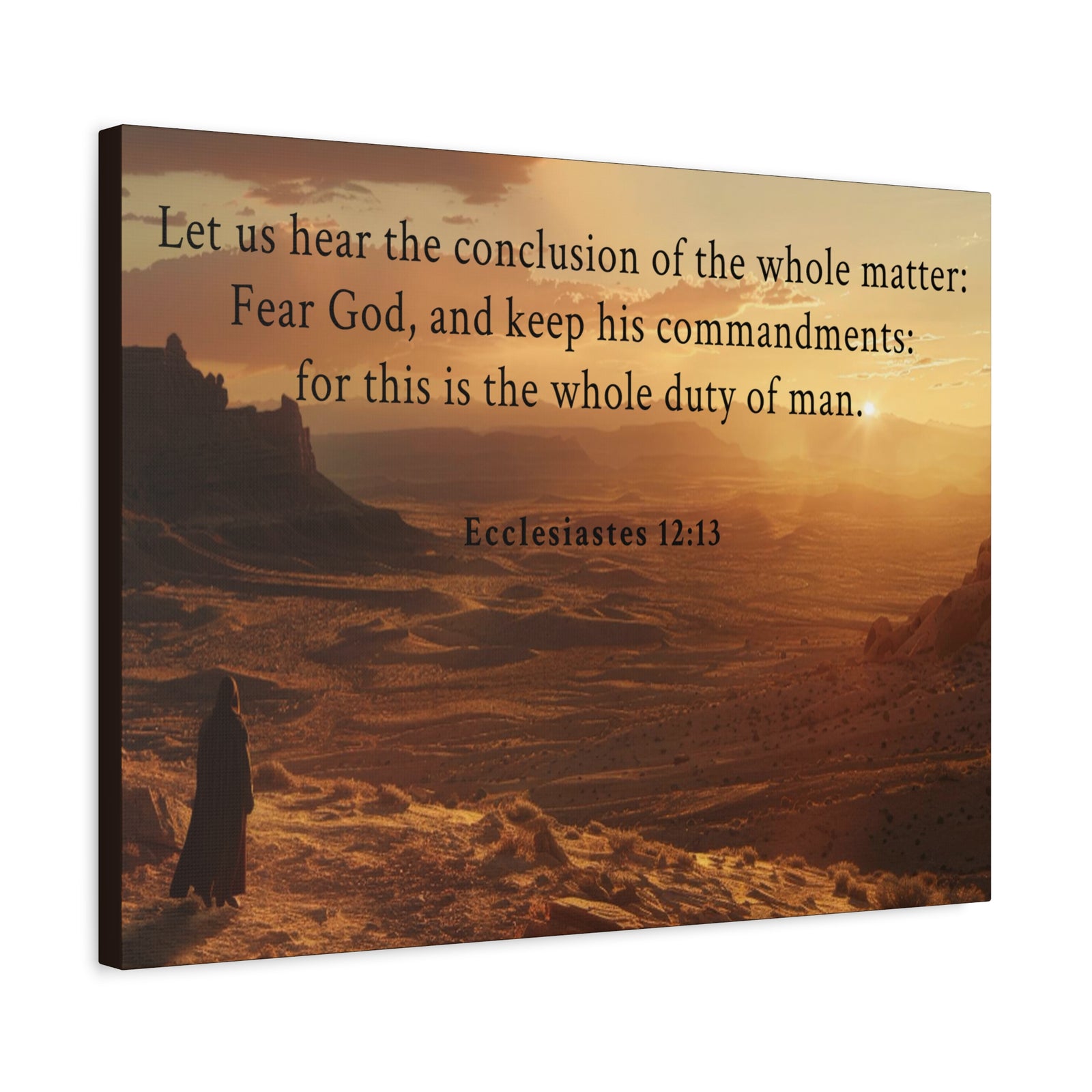 Scripture Walls Ecclesiastes 12:13 Bible Verse Canvas Christian Wall Art Ready to Hang Unframed-Express Your Love Gifts