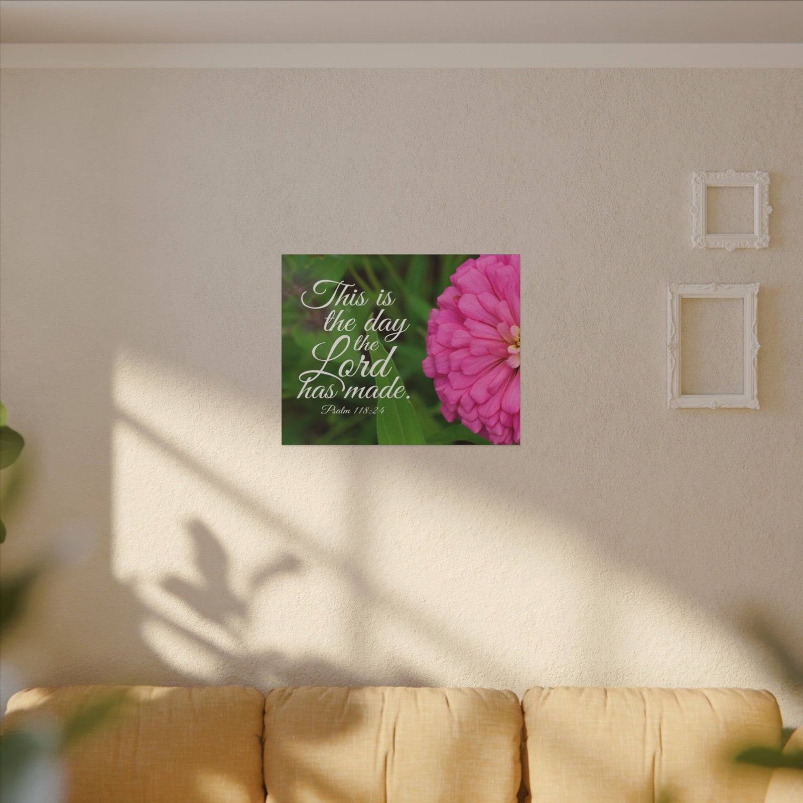 Scripture Canvas The Lord Has Made Psalm 118:24 Christian Wall Art Bible Verse Print Ready to Hang-Express Your Love Gifts