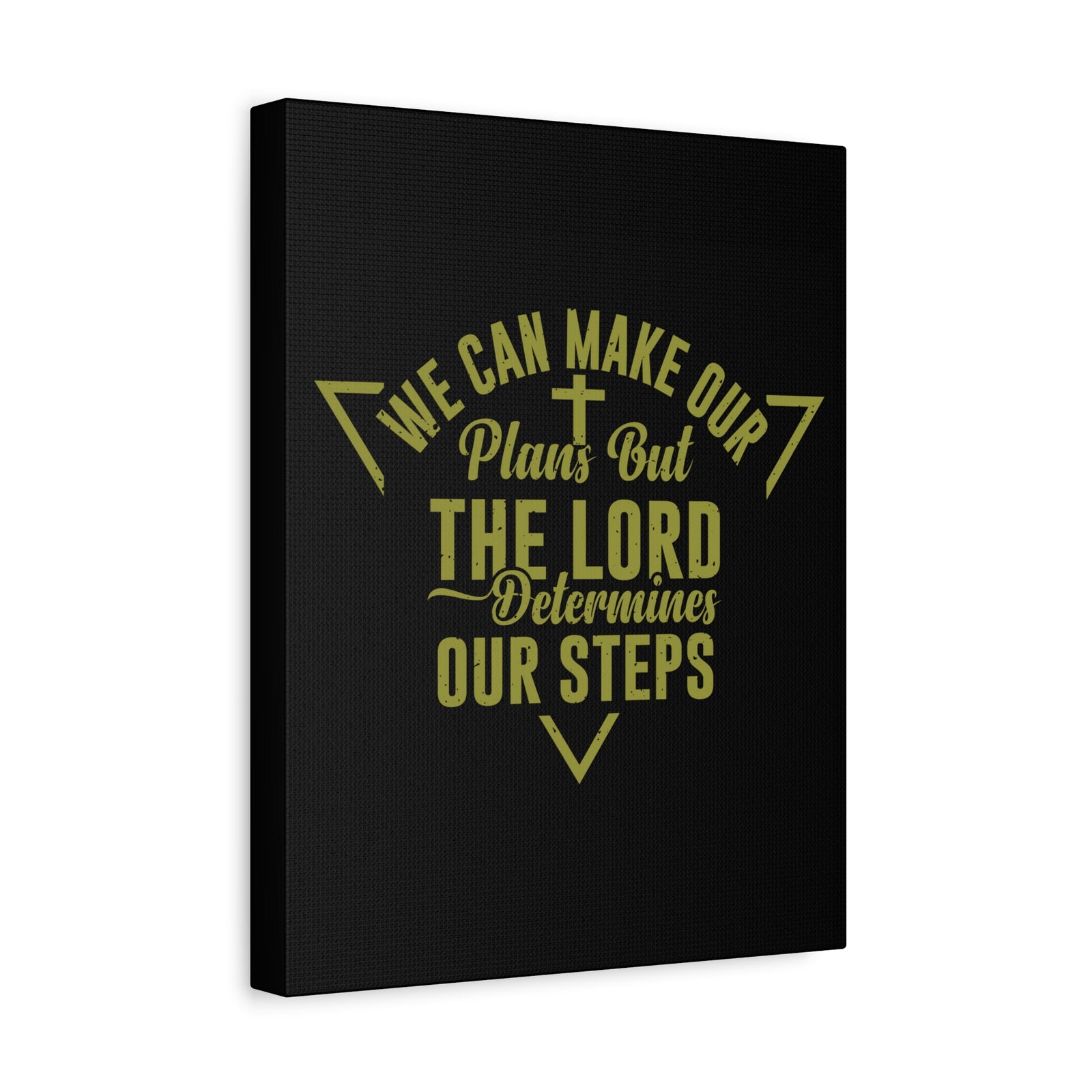 Scripture Canvas The Lord Determines Psalm 119:105 Christian Wall Art Bible Verse Print Ready to Hang-Express Your Love Gifts