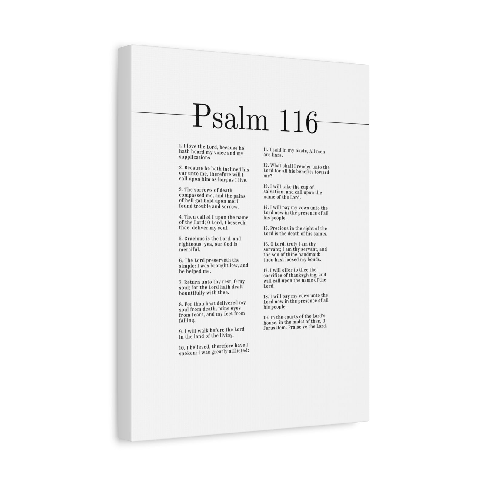 Scripture Canvas Walk Before The Lord Psalm 116 Christian Wall Art Bible Verse Print Ready to Hang-Express Your Love Gifts