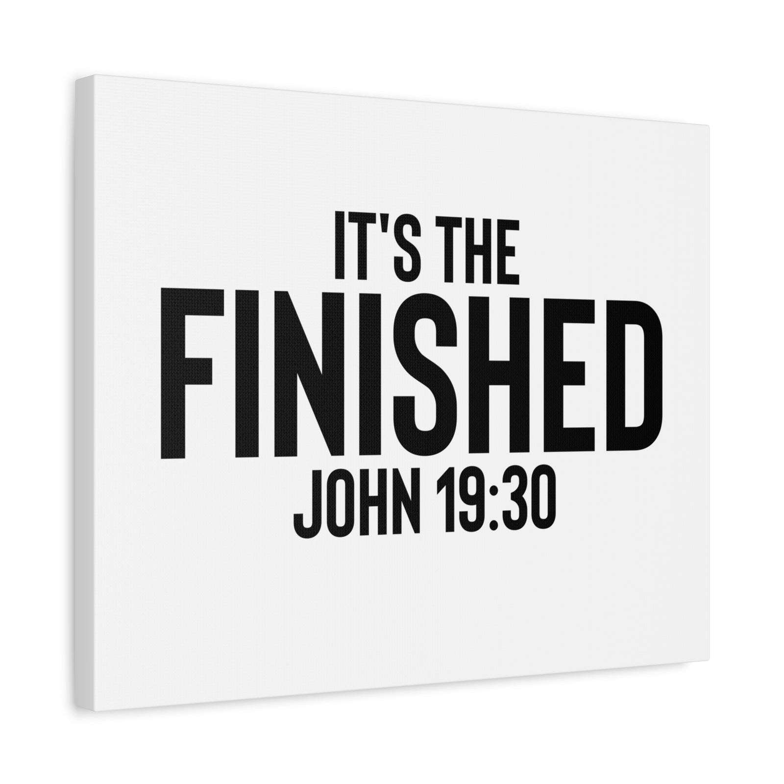 Scripture Canvas It's The Finished John 19:30 Christian Wall Art Bible Verse Print Ready to Hang-Express Your Love Gifts