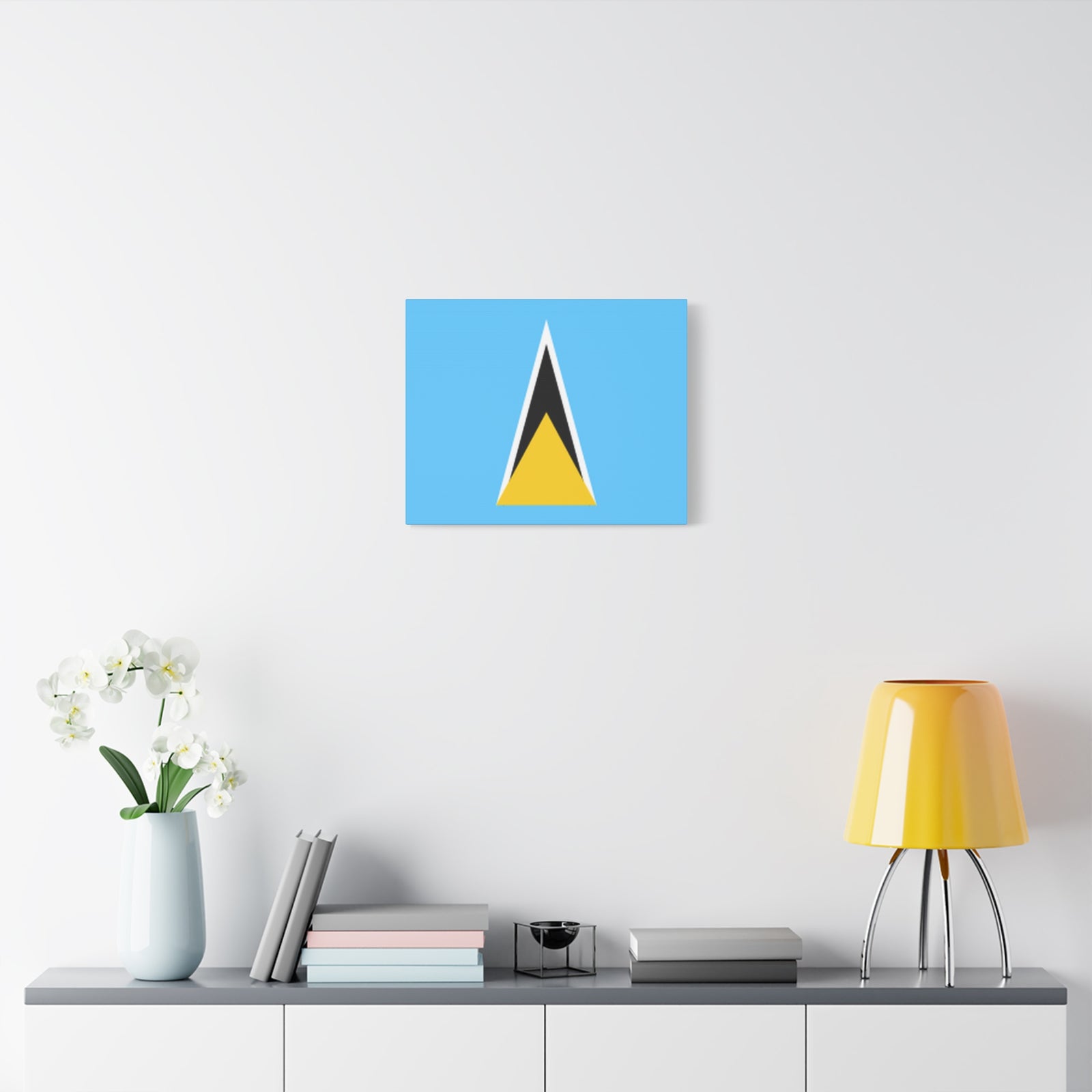 Saint Lucia Country Flag Canvas Vibrant Wall Art Unframed Home Decor-Express Your Love Gifts
