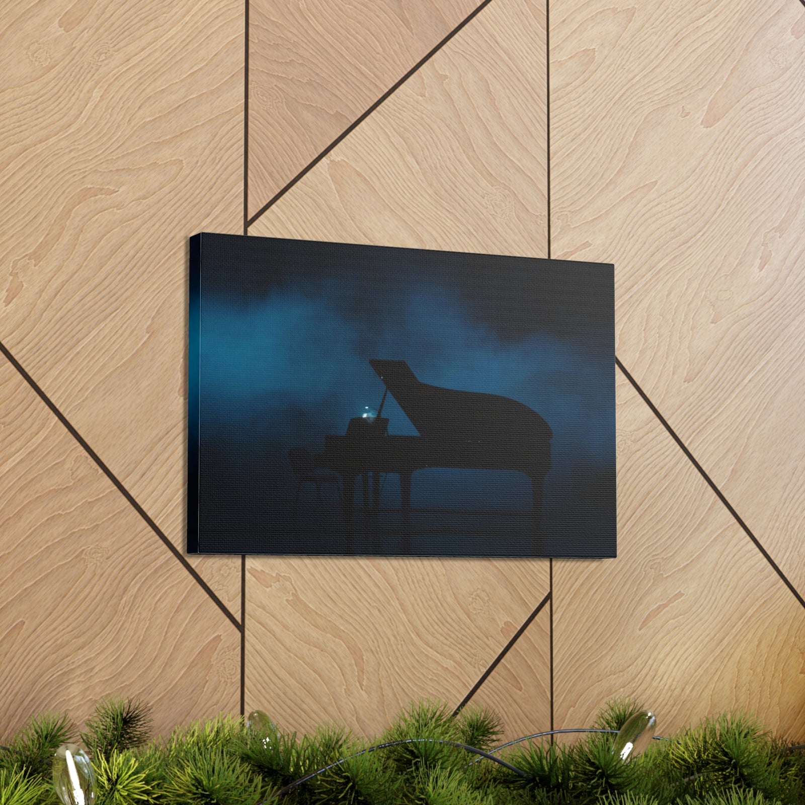 Piano Dark Music Lover's Delight Piano Keyboard Canvas Wall Art for Home Decor Ready-to-Hang-Express Your Love Gifts