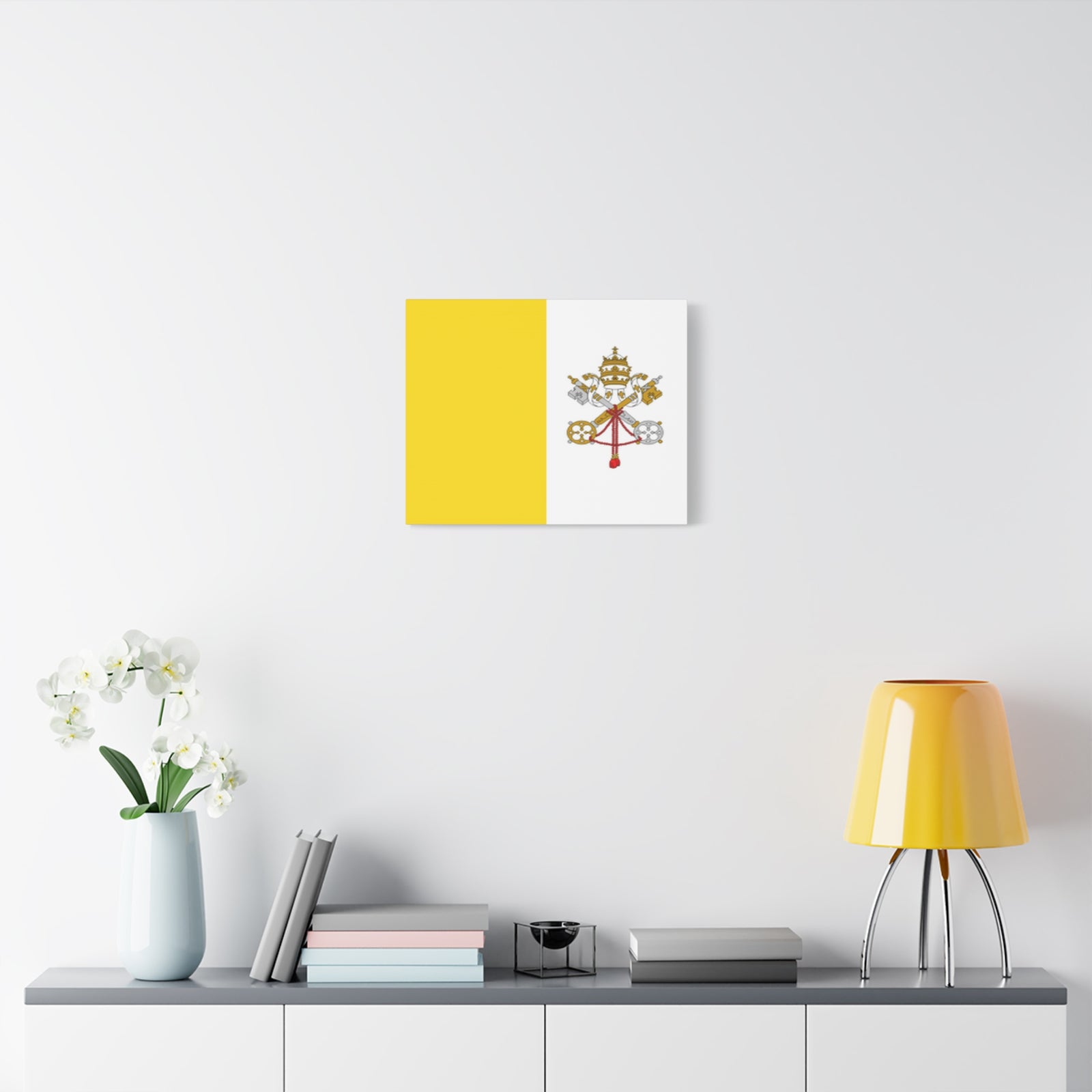 Vatican City Country Flag Canvas Vibrant Wall Art Unframed Home Decor-Express Your Love Gifts