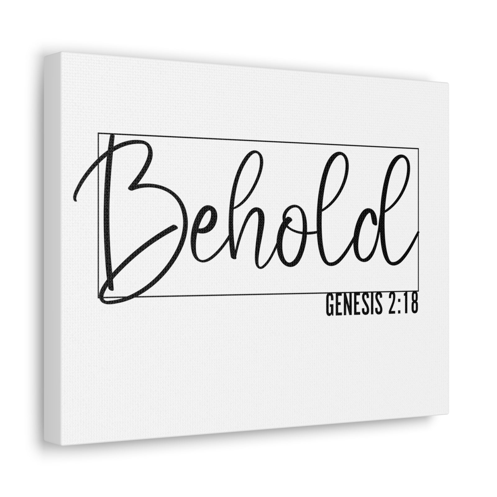 Scripture Walls Genesis 2:18 Behold Bible Verse Canvas Christian Wall Art Ready to Hang Unframed-Express Your Love Gifts