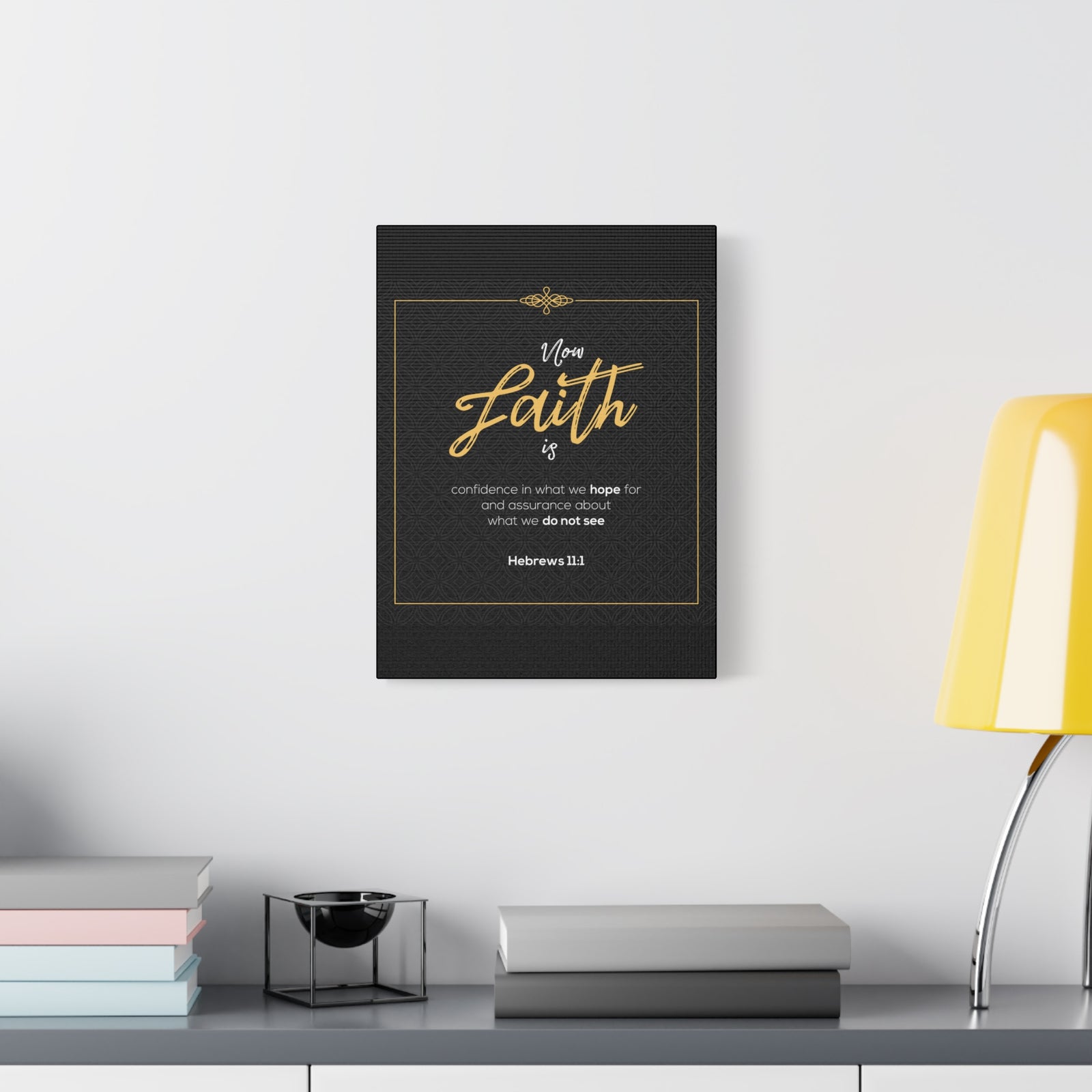Scripture Canvas Faith Is Confidence Hebrews 11:1 Christian Wall Art Bible Verse Print Ready To Hang-Express Your Love Gifts