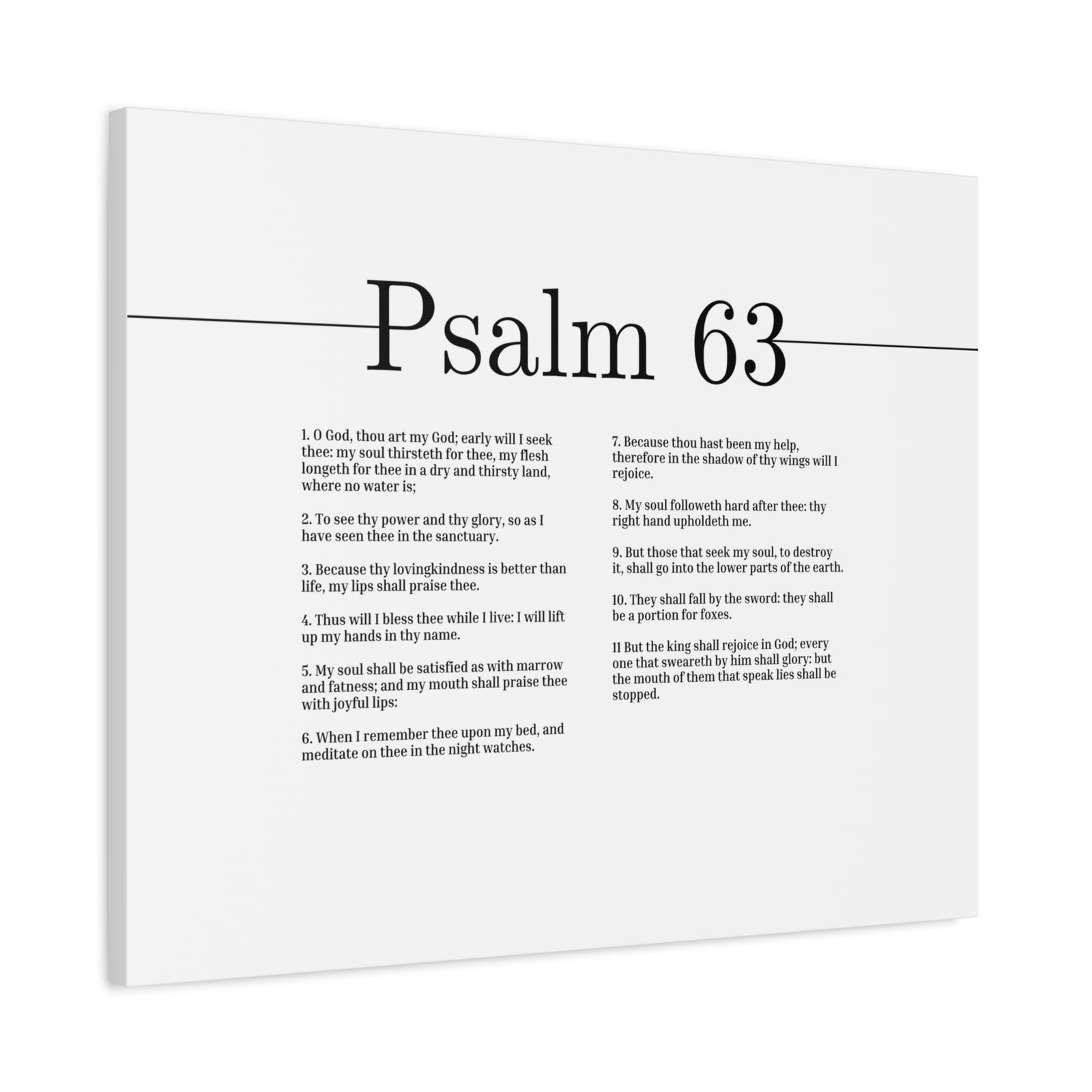 Scripture Canvas Thy Power And Thy Glory Psalm 63 Christian Wall Art Bible Verse Print Ready to Hang-Express Your Love Gifts