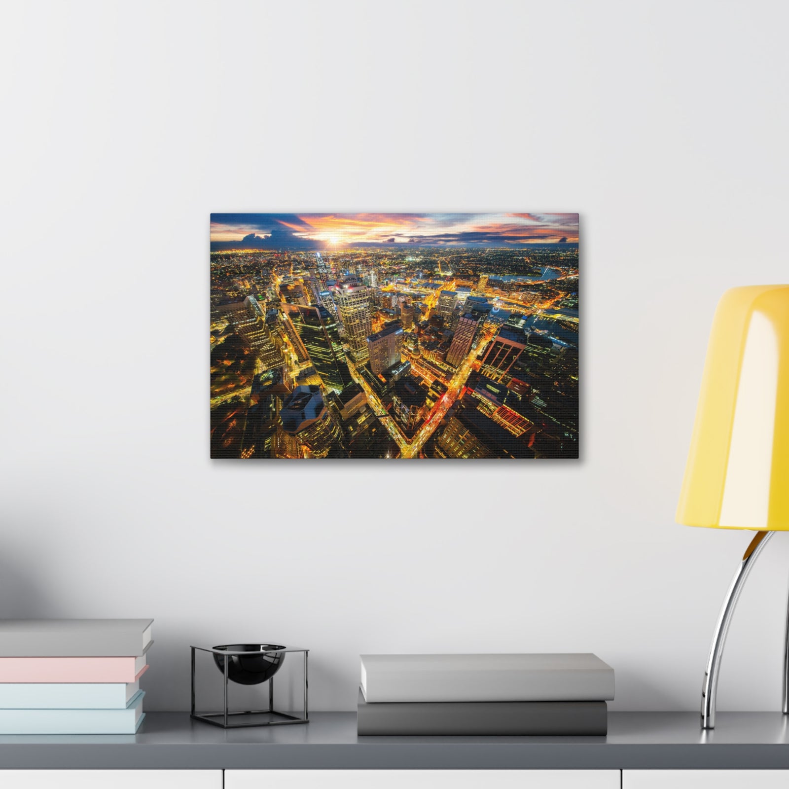 Sydney Night Skyline Canvas Artwork High-Quality Breathtaking Stunning Cityscape for Home Decor Ready to Hang-Express Your Love Gifts