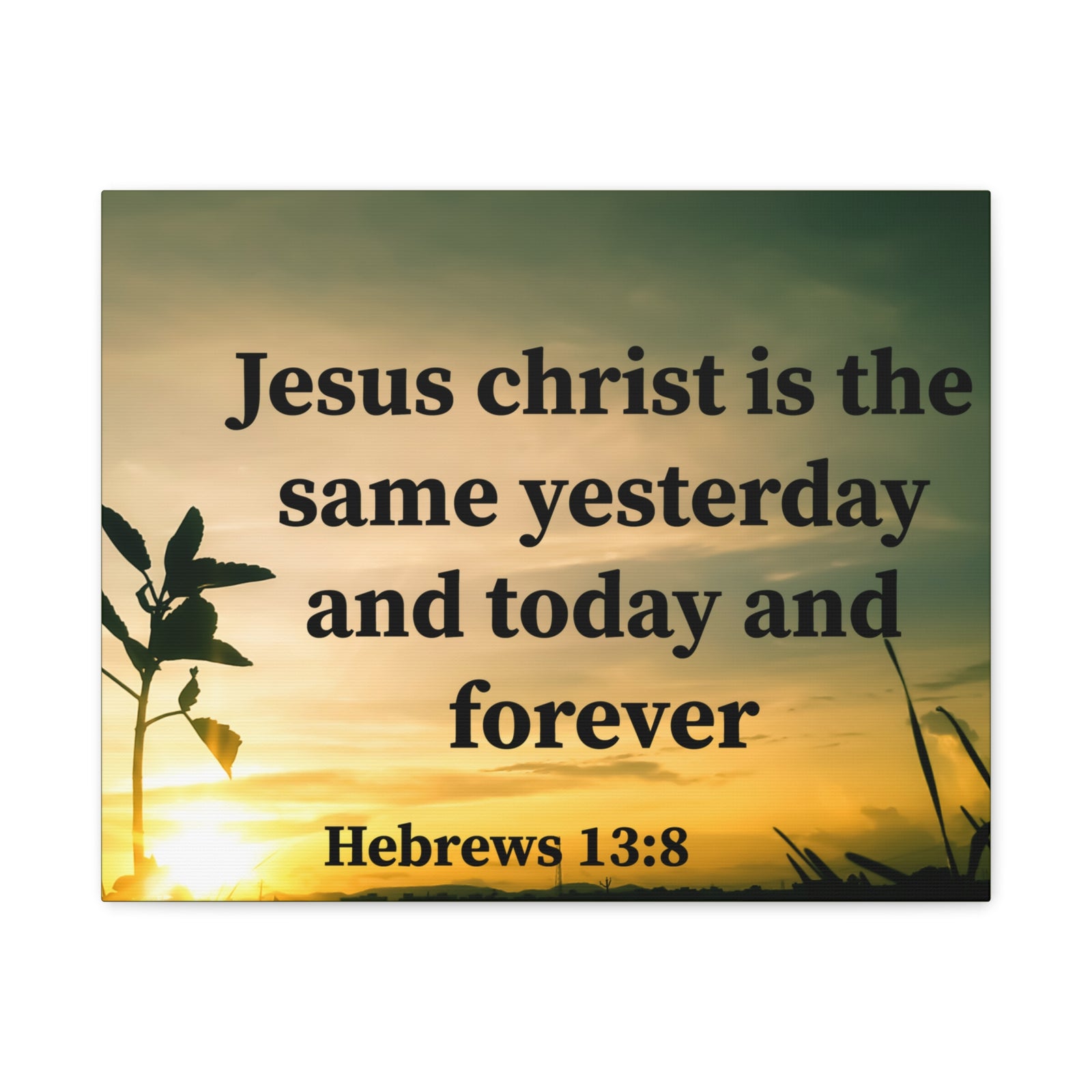 Scripture Walls Today And Forever Hebrews 13:8 Bible Verse Canvas Christian Wall Art Ready to Hang