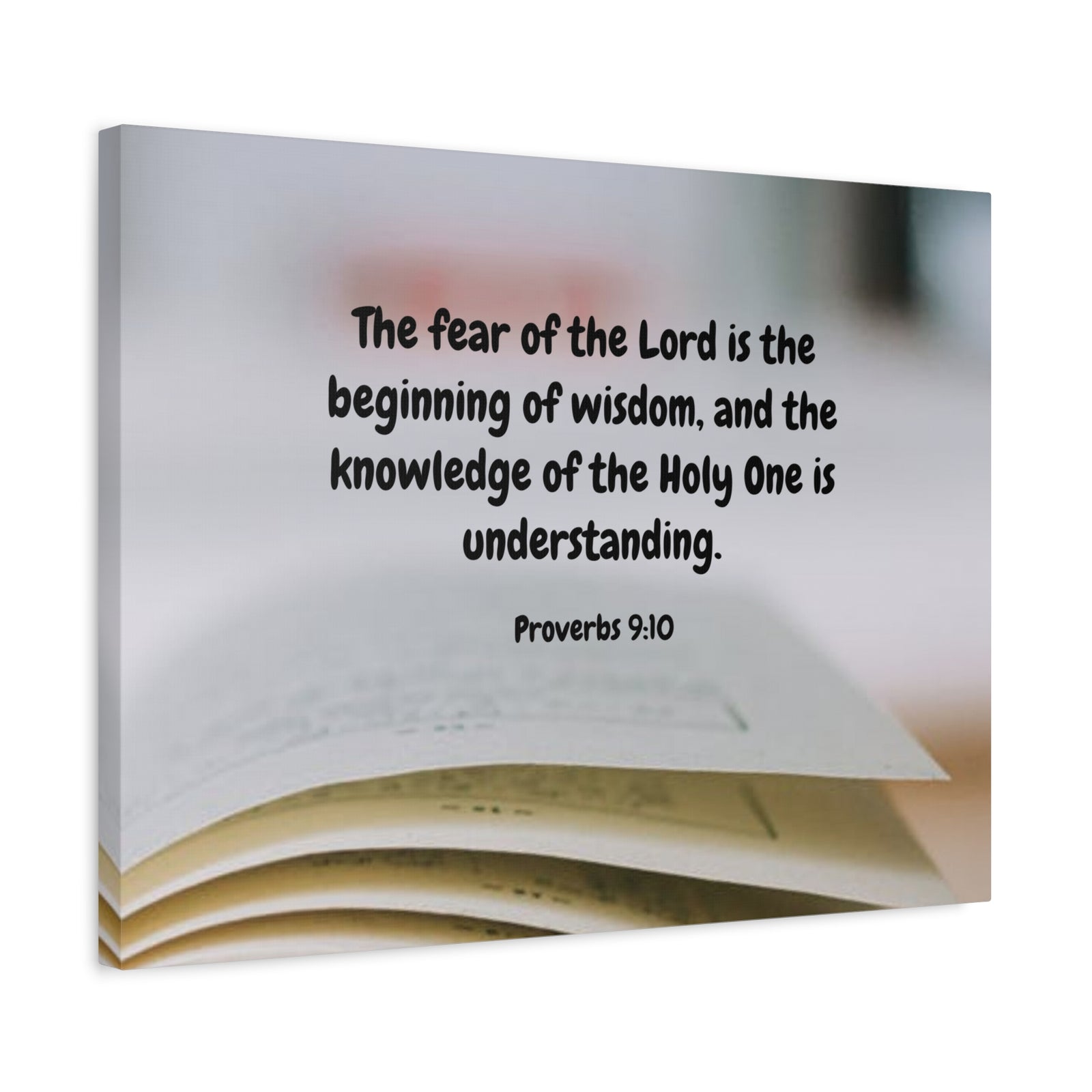 Scripture Walls Fear Of The Lord Proverbs 9:10 Bible Verse Canvas Christian Wall Art Ready to Hang-Express Your Love Gifts