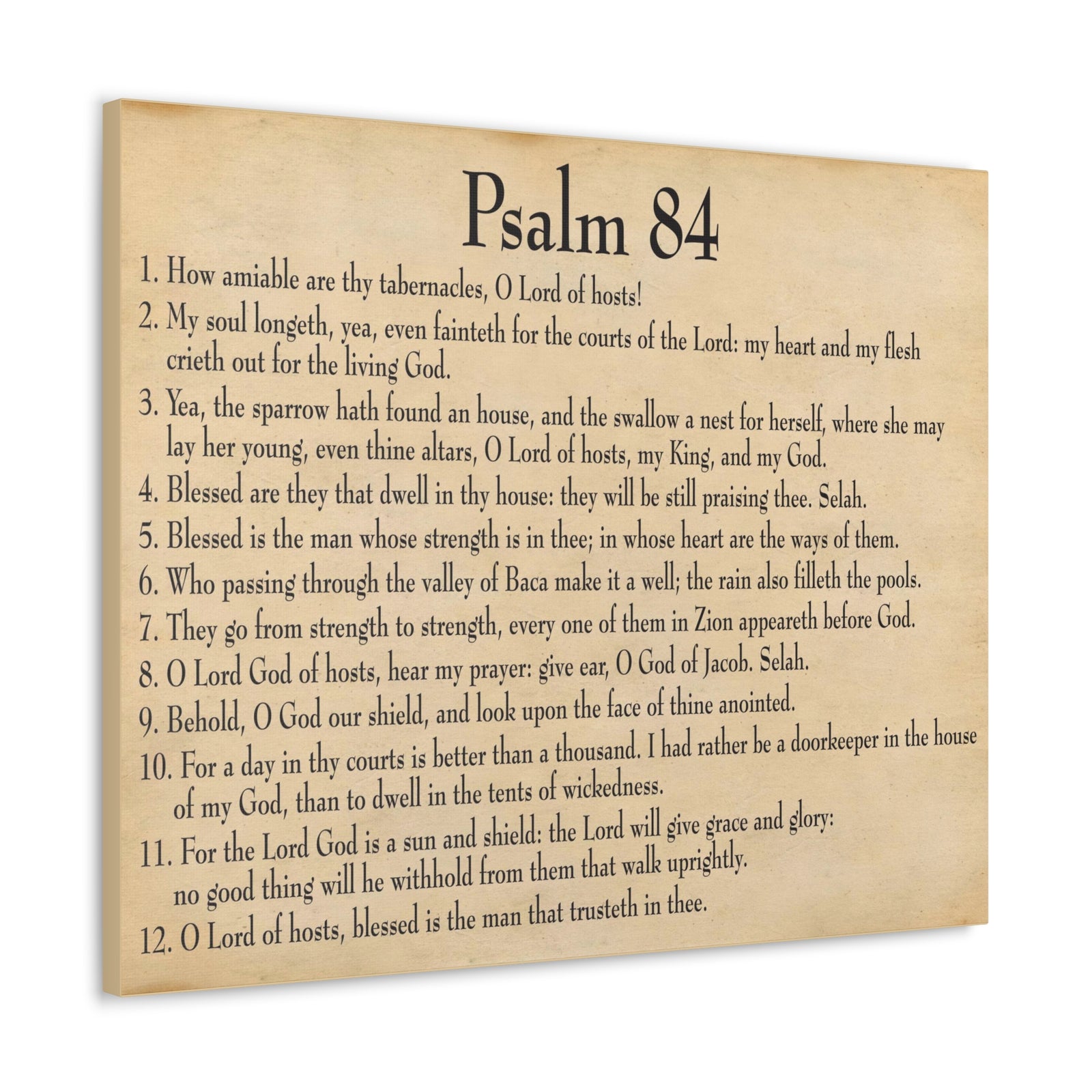 Scripture Walls Dwelling In God's Presence Psalm 84:4 Christian Wall Art Bible Verse Print Ready to Hang-Express Your Love Gifts