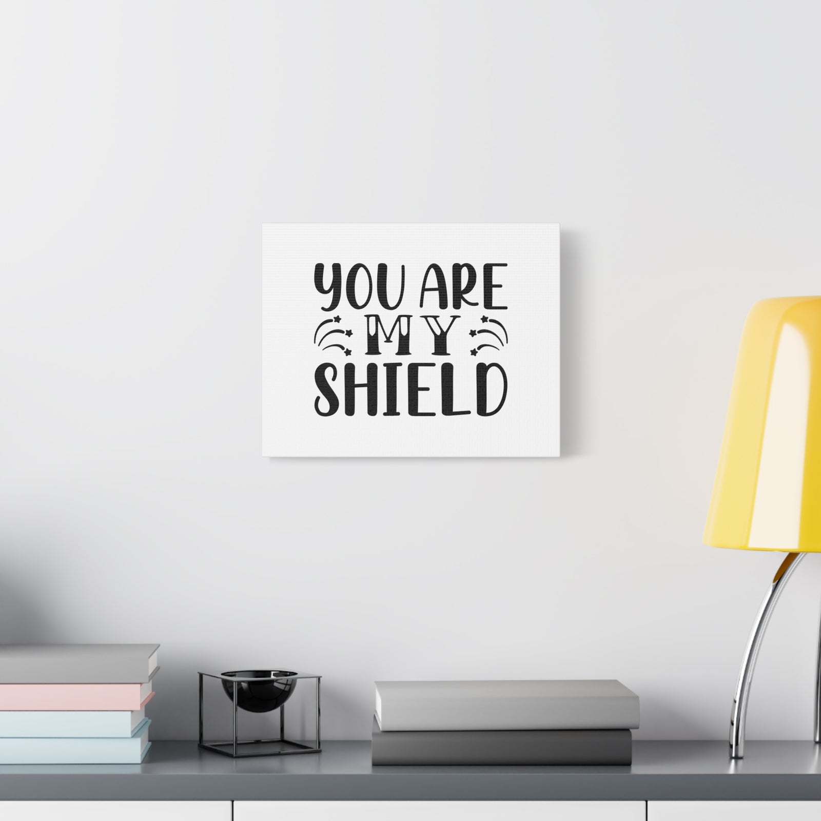 Scripture Canvas You Are My Shield Psalm 28:7 Christian Wall Art Bible Verse Print Ready to Hang-Express Your Love Gifts
