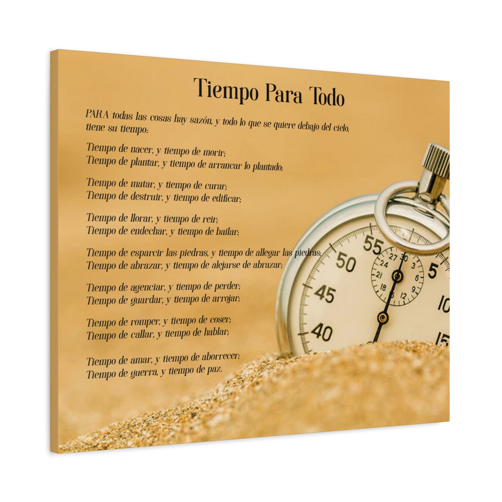 Scripture Walls Tiempo Para Todo Eclesiastés 3:5 Cuadros Cristianos Para Pared En Español, Christian Wall Decor In Spanish, Arte de Jesucristo,-Express Your Love Gifts