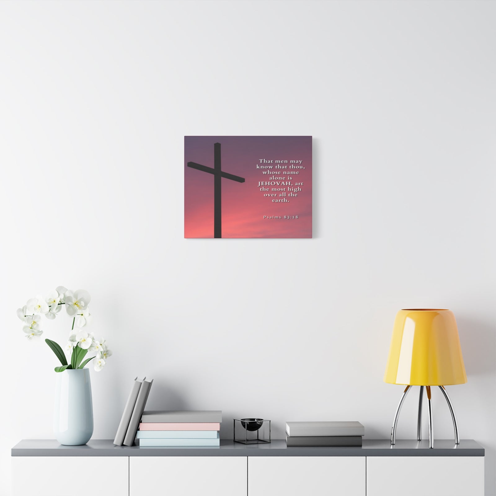 Scripture Canvas Most High Psalms 83:18 Christian Wall Art Bible Verse Print Ready to Hang-Express Your Love Gifts