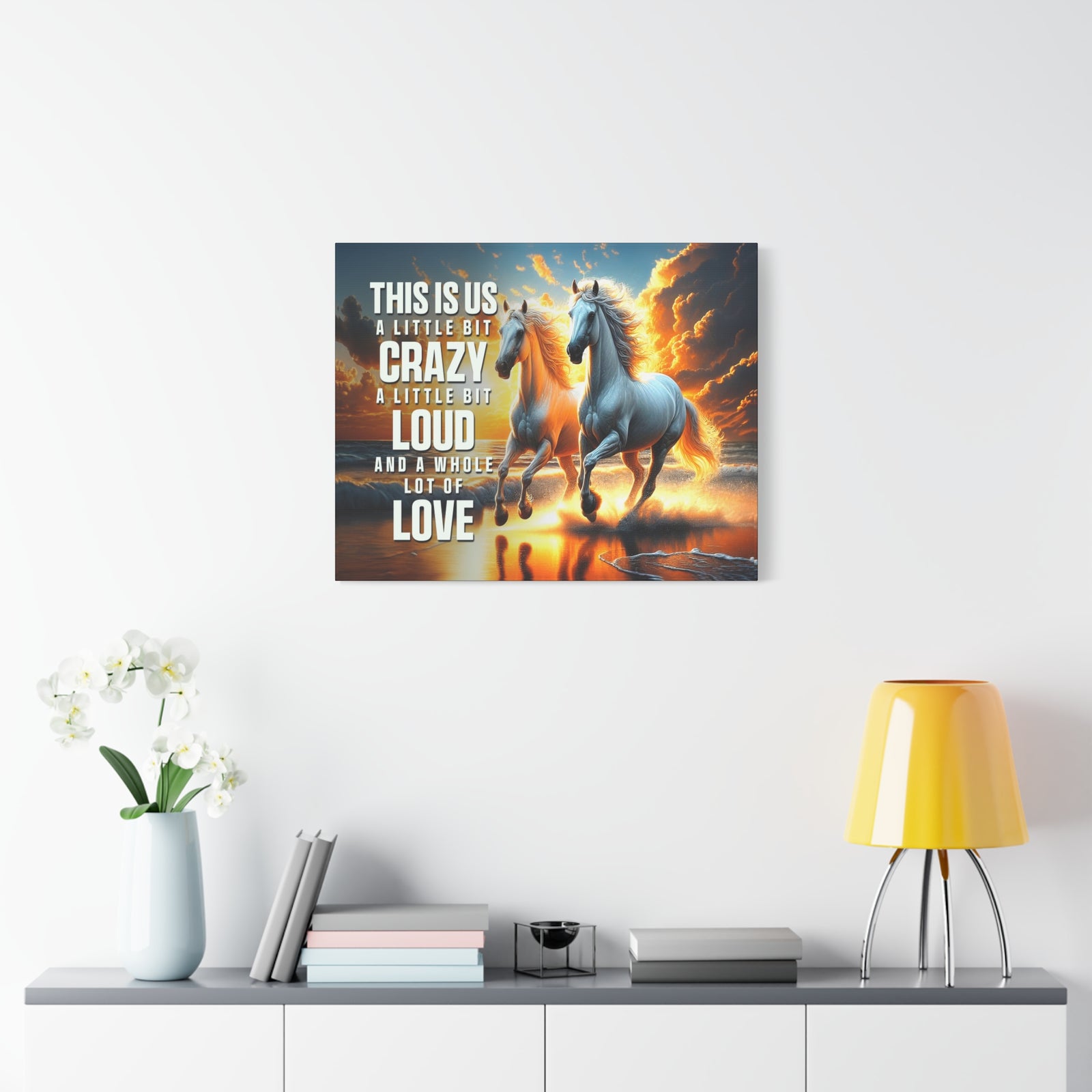 Crazy Loud Love Motivational Quote Inspirational Canvas Art Print-Express Your Love Gifts