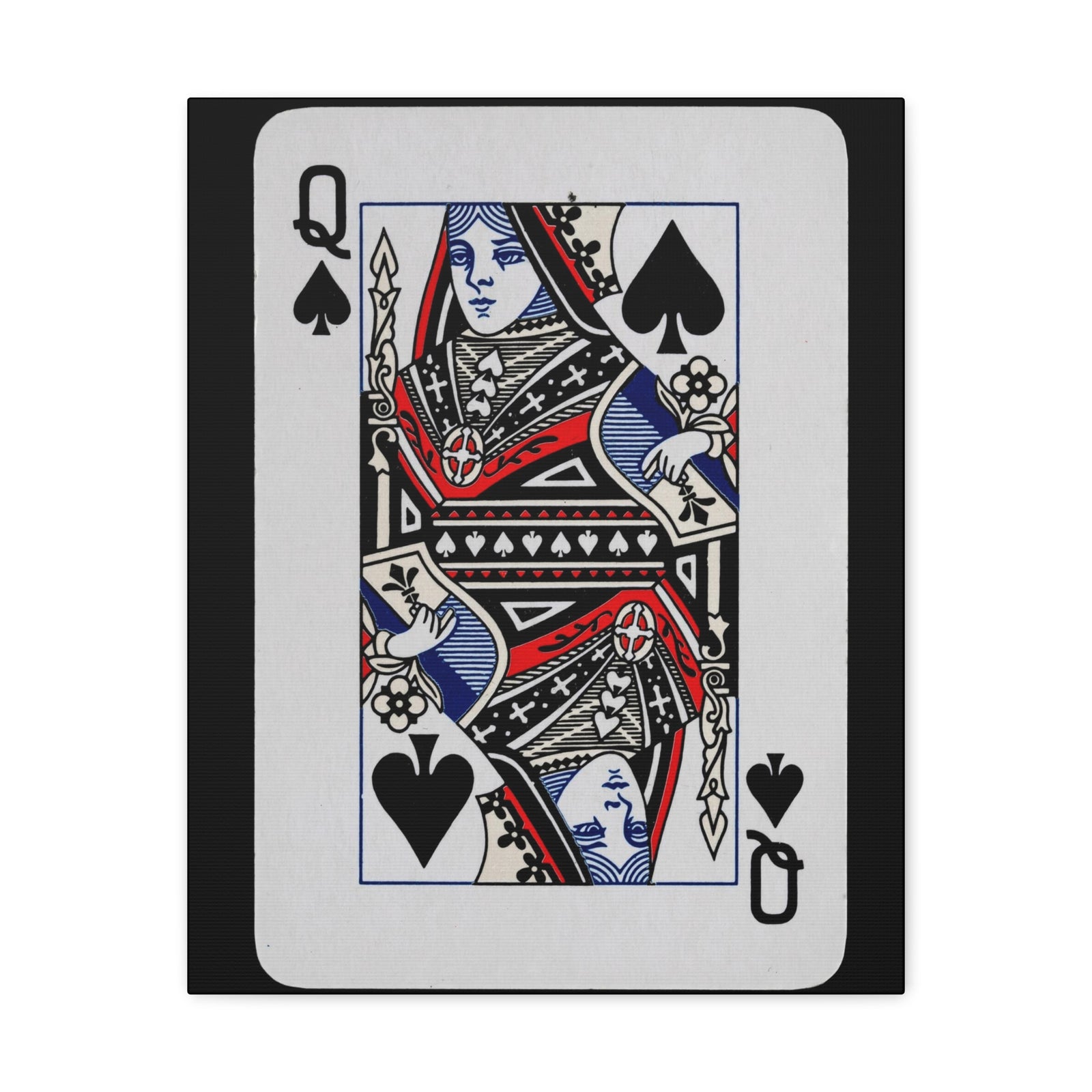 Queen of Spades Playing Card Canvas Wall Art for Home Decor Ready-to-Hang-Express Your Love Gifts