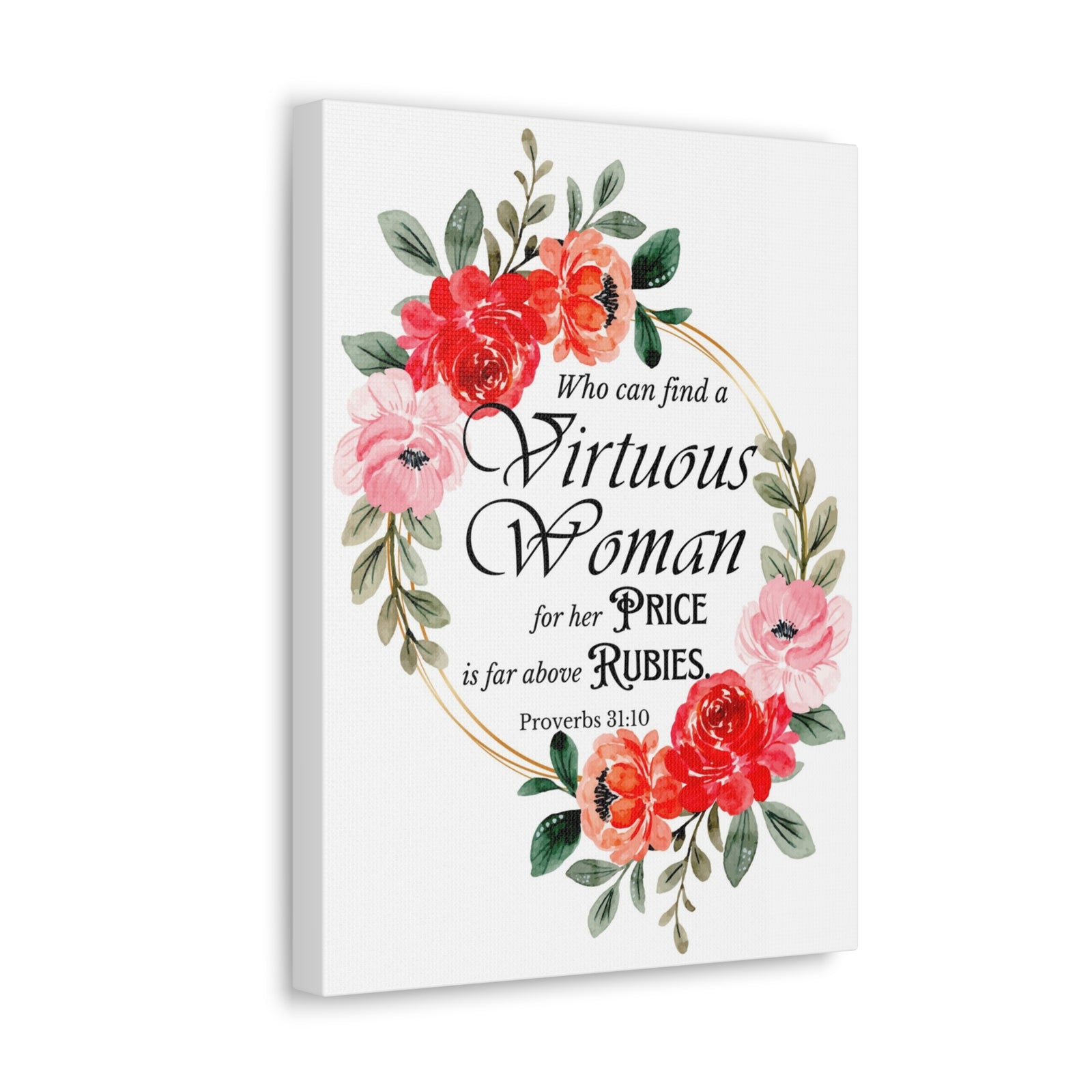 Scripture Walls Proverbs 31:10 A Virtuous Woman Bible Verse Canvas Christian Wall Art Ready to Hang Unframed-Express Your Love Gifts
