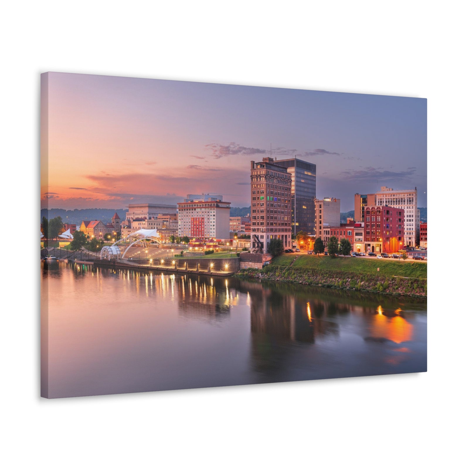 Charleston Night Skyline Canvas Artwork High-Quality Breathtaking Stunning Cityscape for Home Decor Ready to Hang-Express Your Love Gifts
