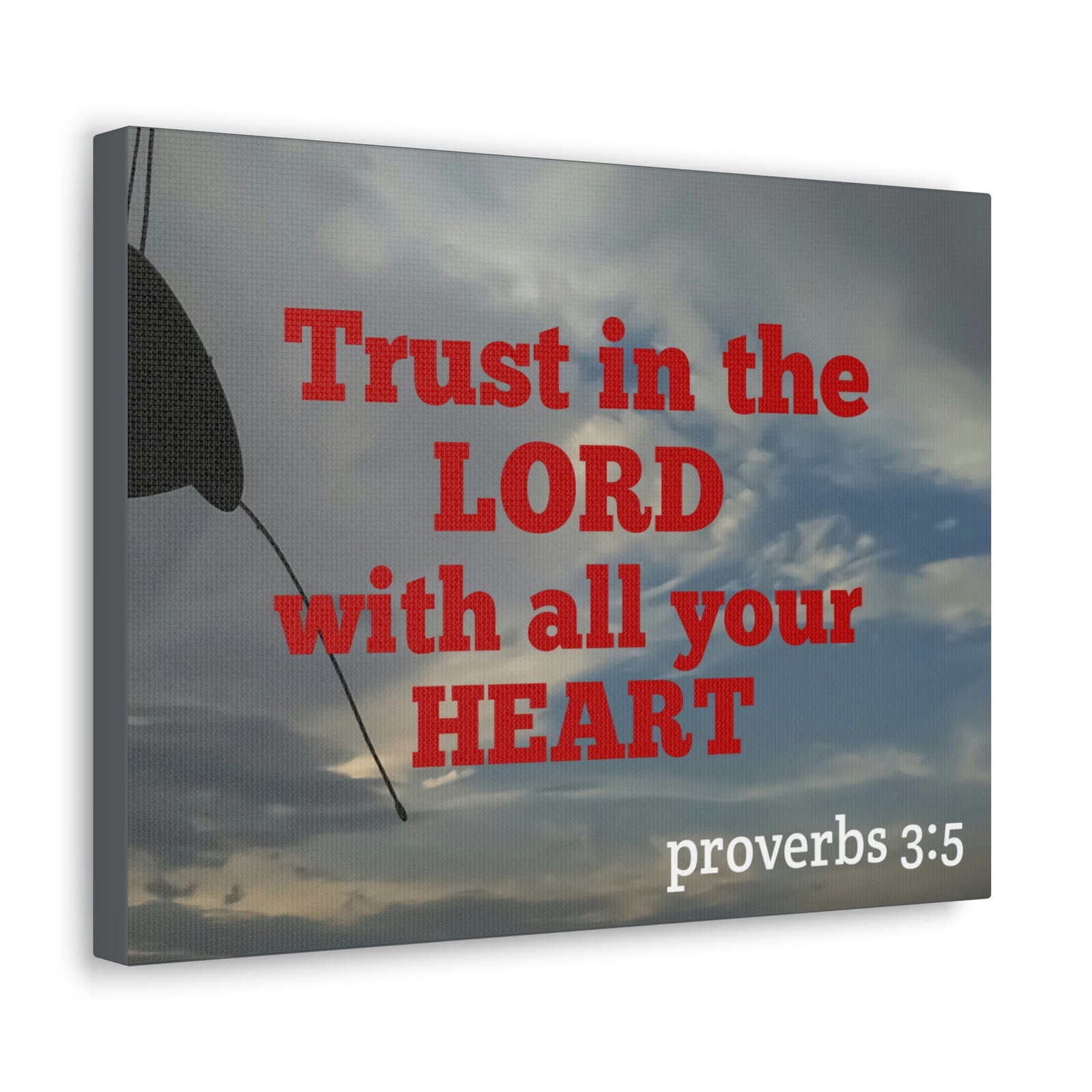 Scripture Walls With All Your Heart Proverbs 3:5 Bible Verse Canvas Christian Wall Art Ready to Hang-Express Your Love Gifts