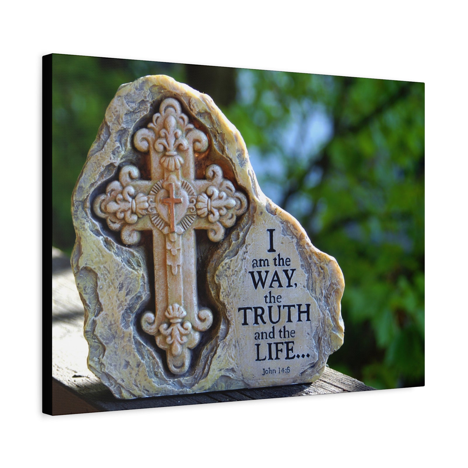 Scripture Canvas I Am The Way John 14:6 Christian Wall Art Bible Verse Print Ready to Hang-Express Your Love Gifts