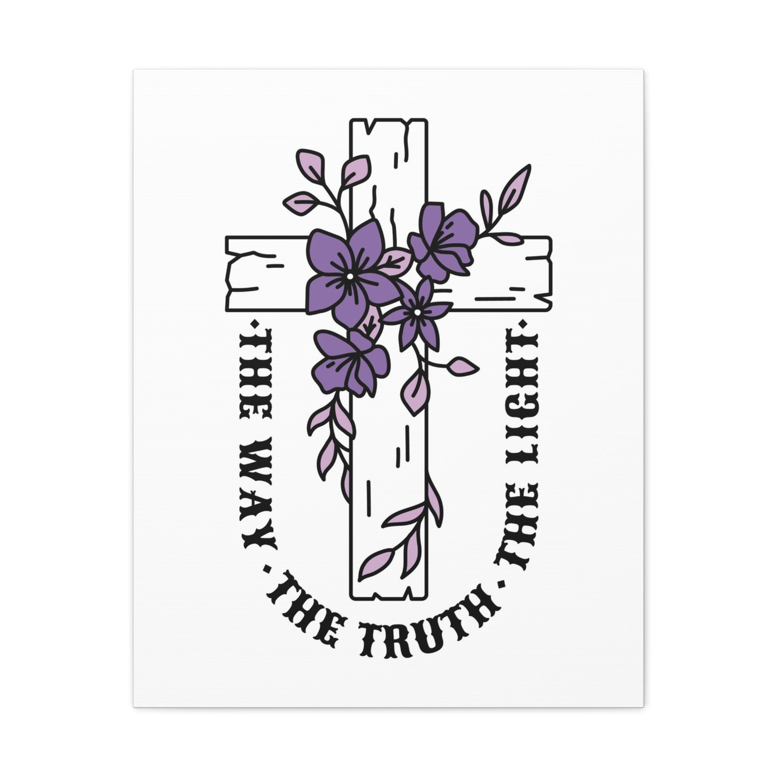 Scripture Walls John 14:6 Way Truth Life Bible Verse Canvas Christian Wall Art Ready to Hang Unframed-Express Your Love Gifts