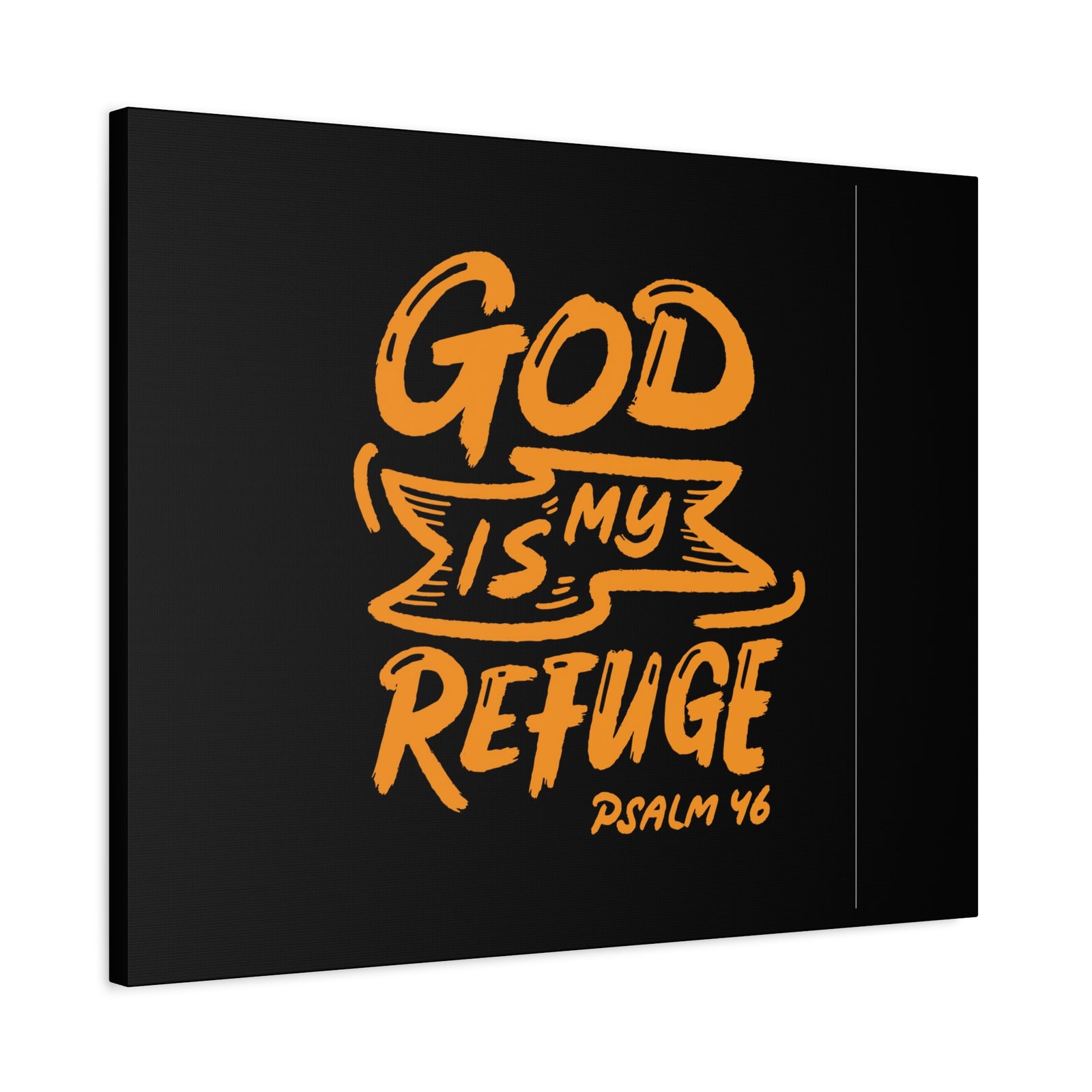 Scripture Canvas My Refuge Psalm 46 Christian Wall Art Bible Verse Print Ready to Hang-Express Your Love Gifts