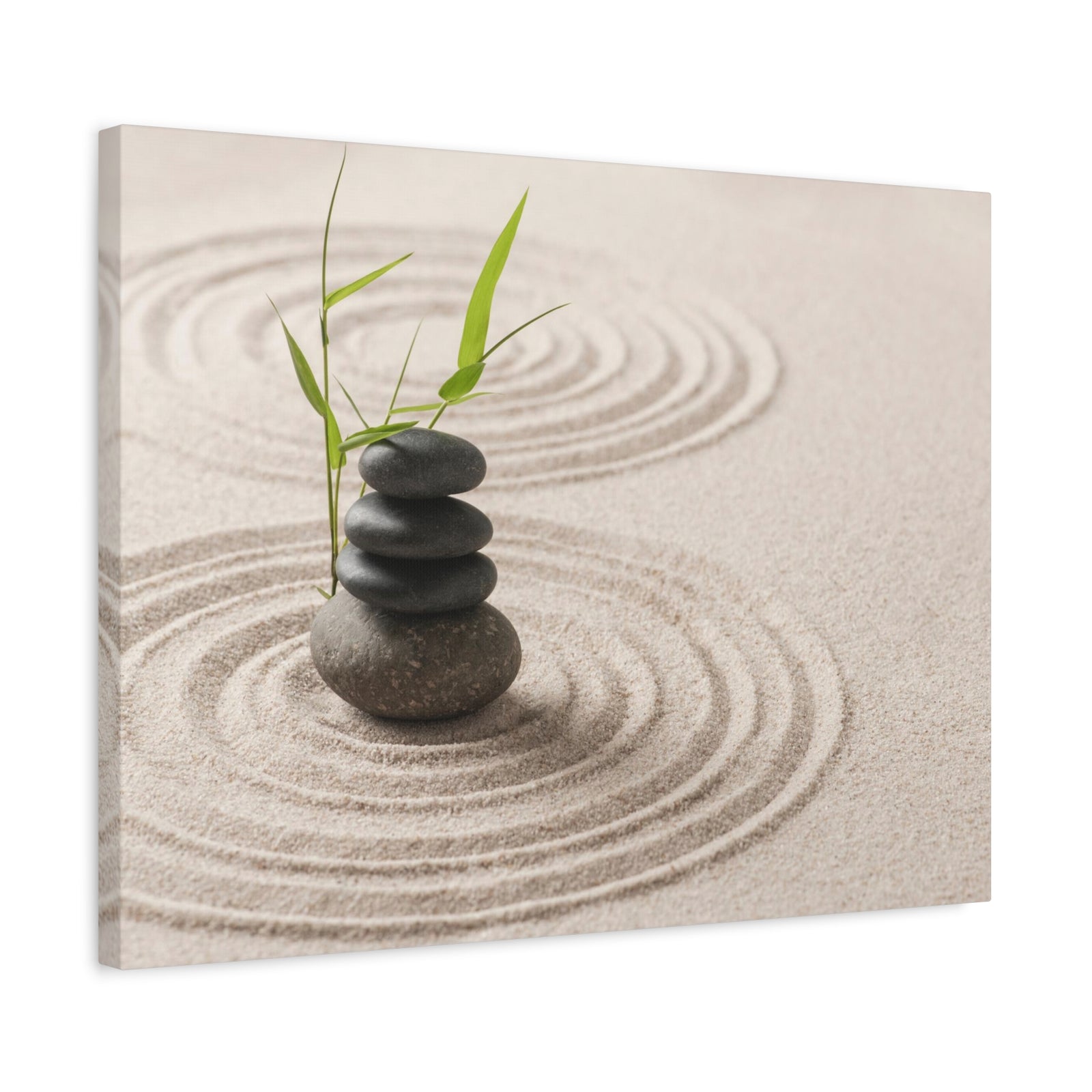 Zen Stones Sand Forest Floral Nature Photography Canvas Wall Art for Home Decor Ready-to-Hang-Express Your Love Gifts