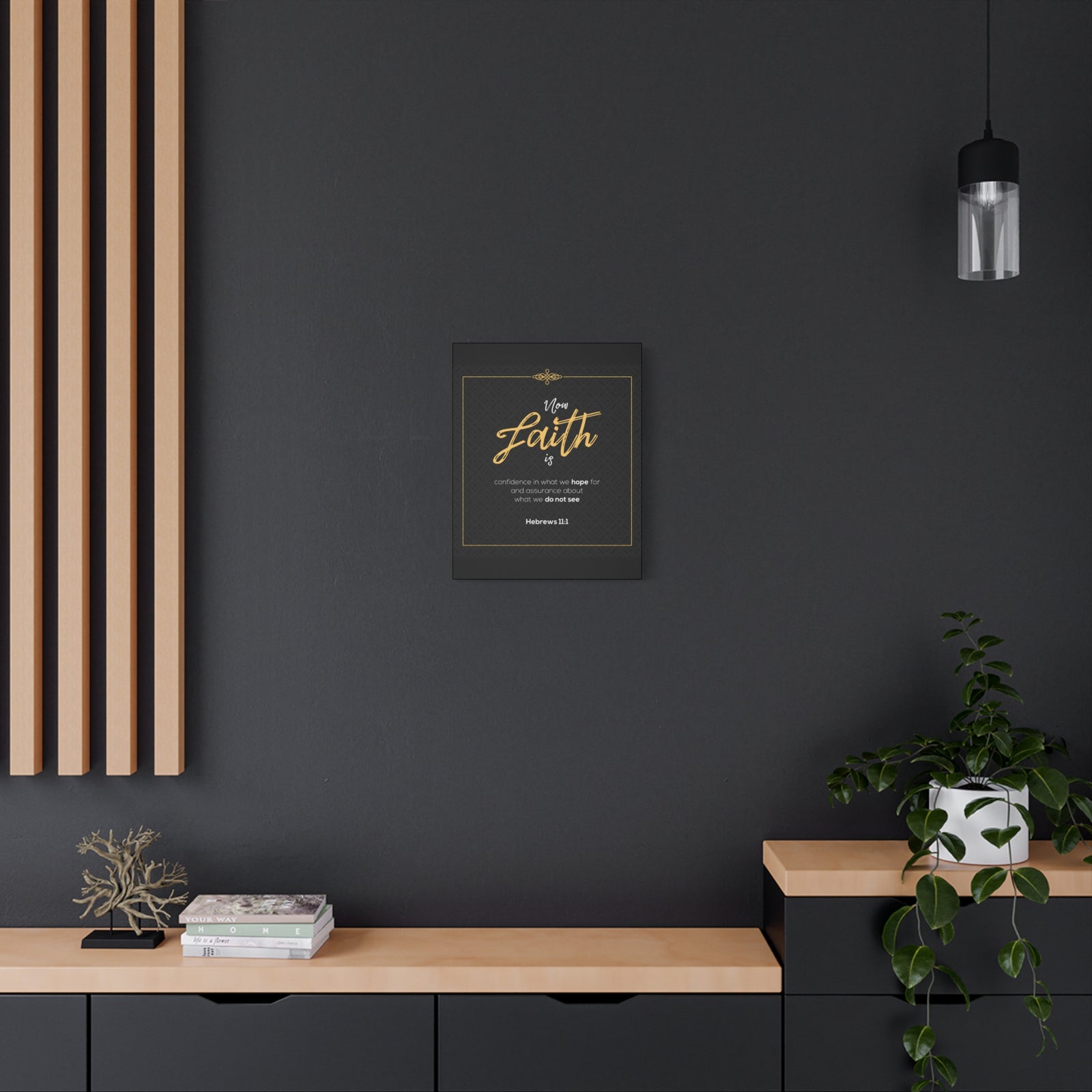 Scripture Canvas Faith Is Confidence Hebrews 11:1 Christian Wall Art Bible Verse Print Ready To Hang-Express Your Love Gifts