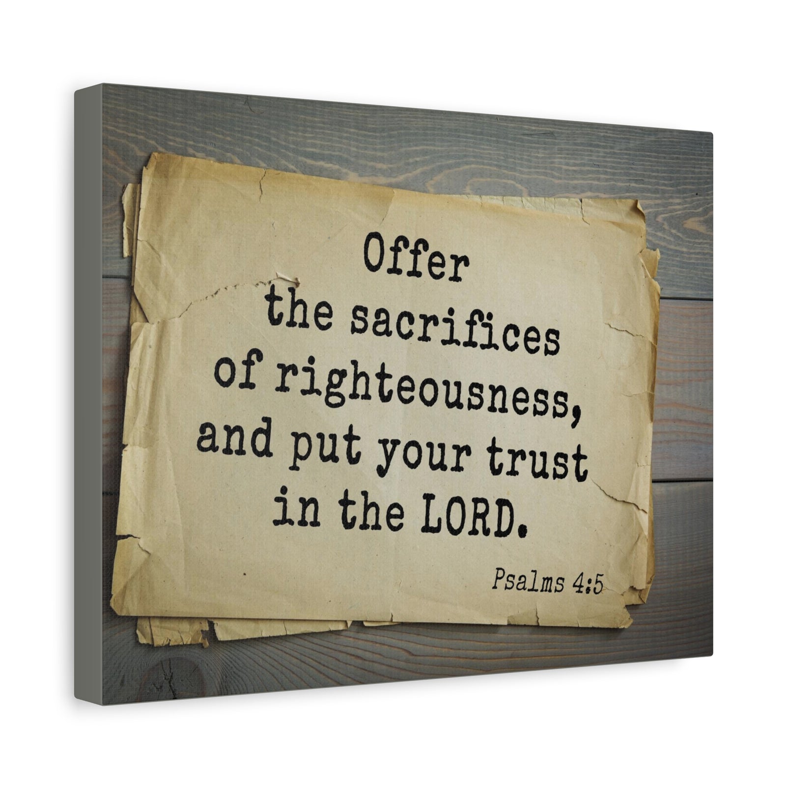 Scripture Walls Trust In The Lord Psalms 4:5 Bible Verse Canvas Christian Wall Art Bible Verse Print Ready To Hang-Express Your Love Gifts
