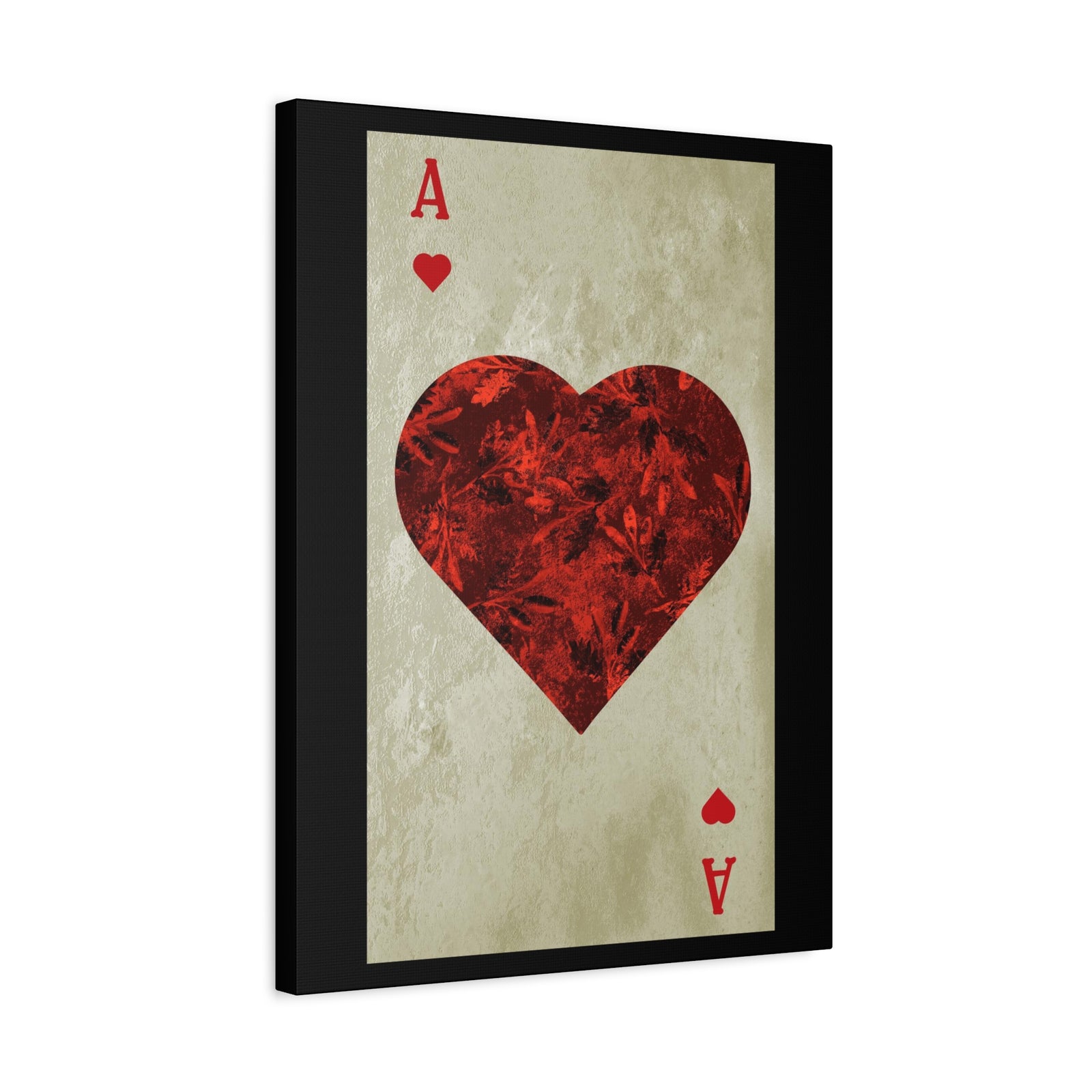 Ace Of Hearts Playing Card Canvas Wall Art for Home Decor Ready-to-Hang-Express Your Love Gifts