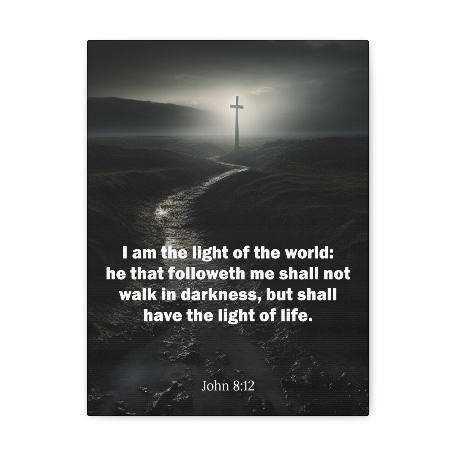 Scripture Walls I Am the Light of the World John 8:12 Christian Wall Art Print Ready to Hang Unframed-Express Your Love Gifts