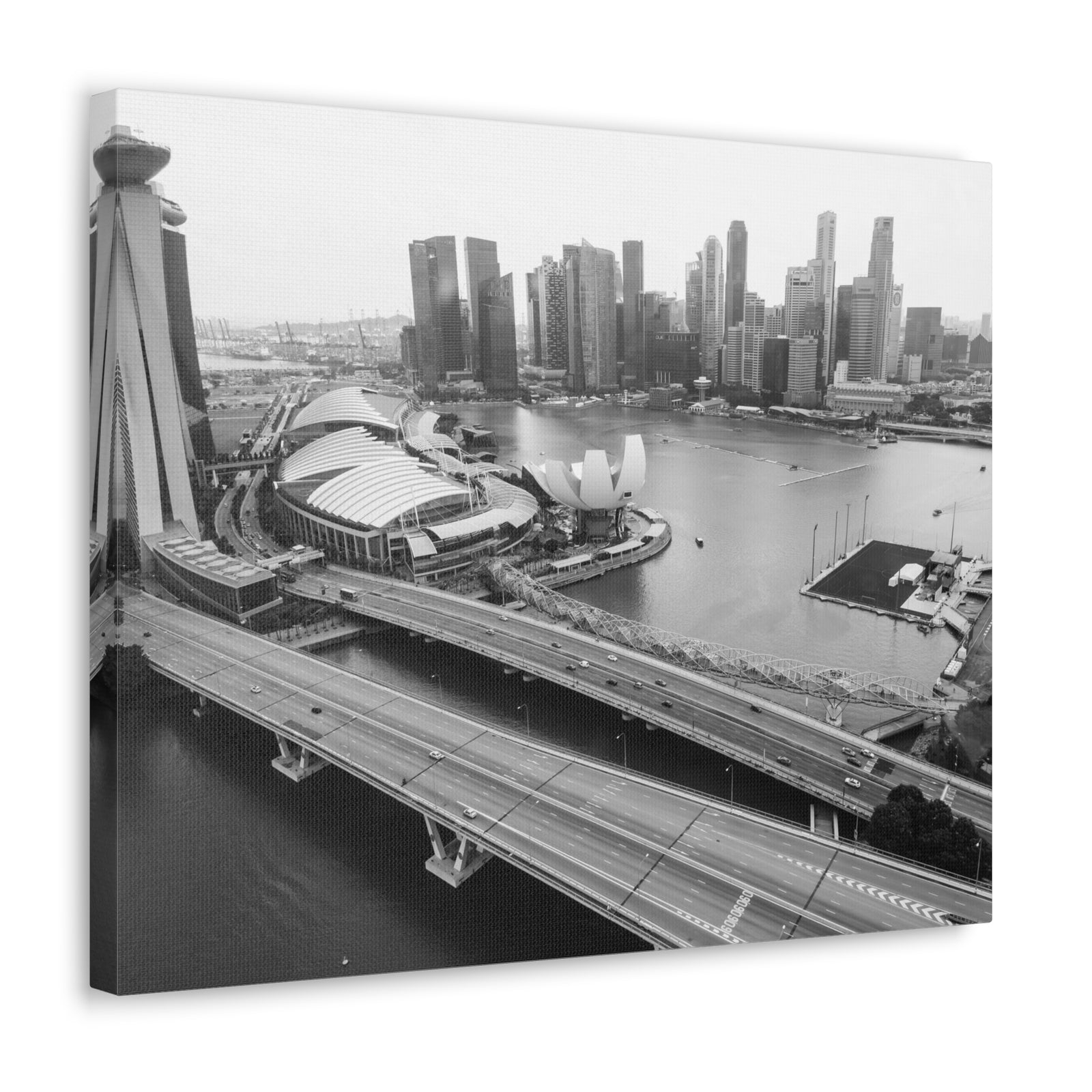 Singapore Skyline Canvas Artwork High-Quality Breathtaking Stunning Cityscape for Home Decor Ready to Hang-Express Your Love Gifts