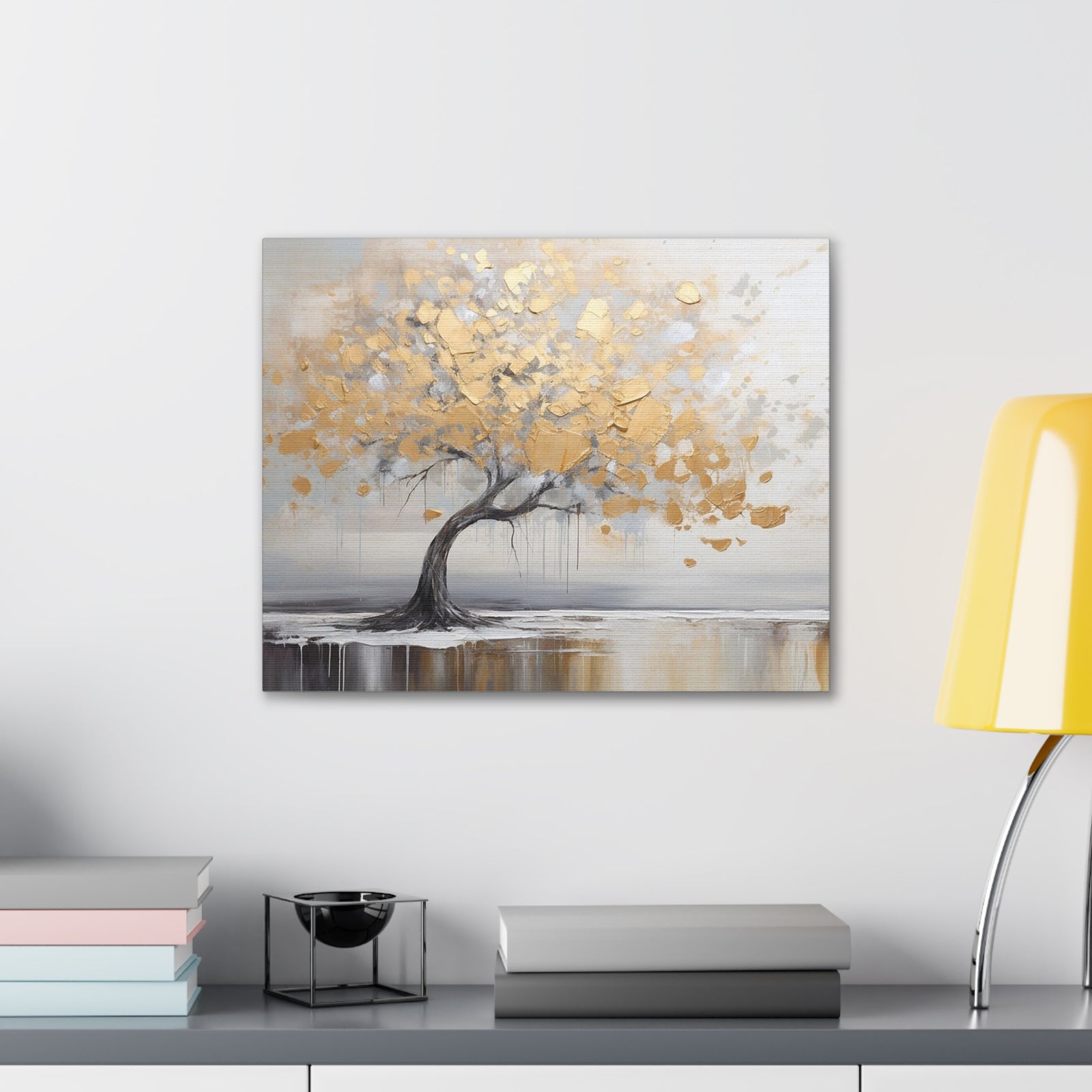 Abstract Oil Painting Forest Tree Contemporary Art Canvas Wall Art for Home Decor Ready-to-Hang-Express Your Love Gifts