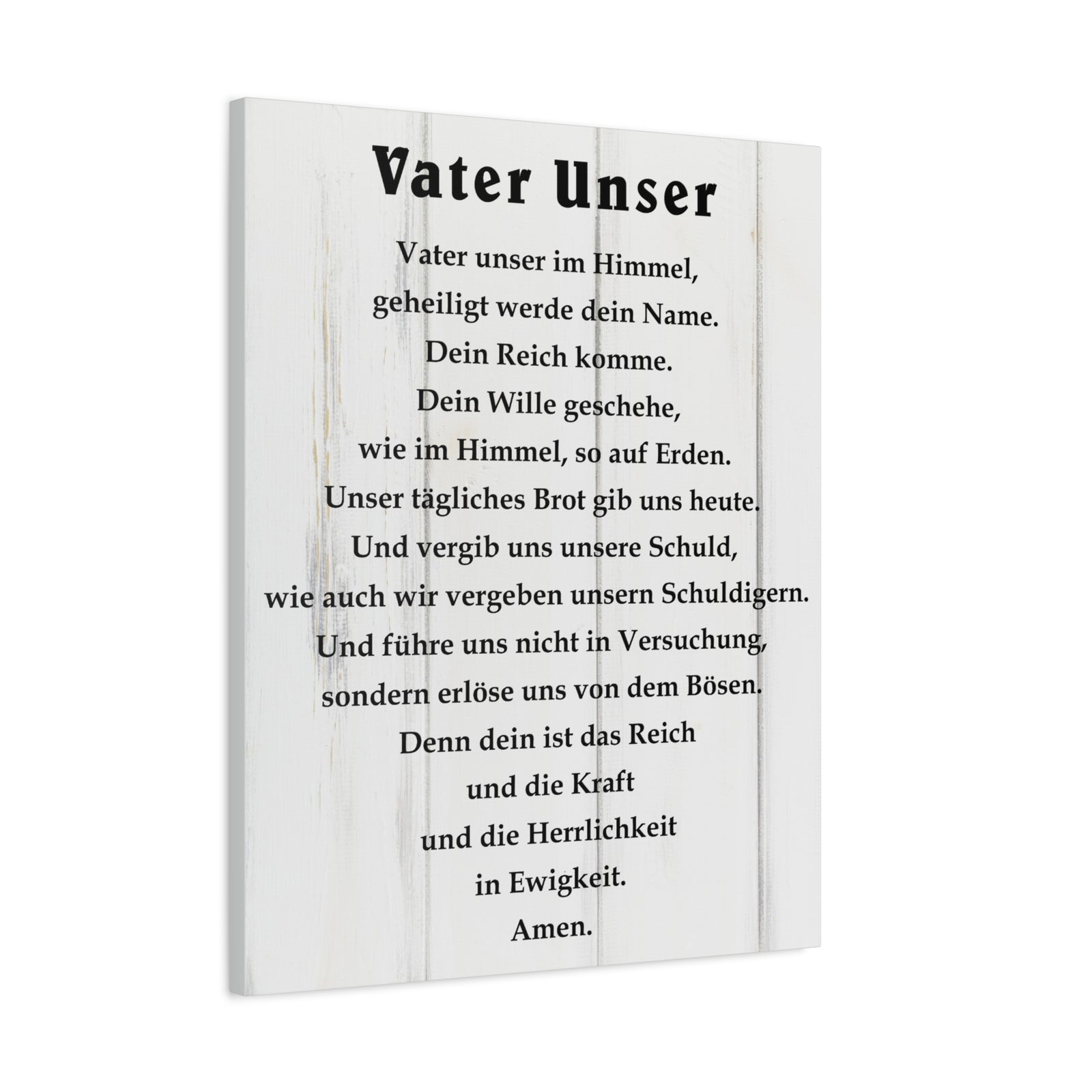 Scripture Walls Lord's Prayer Vater Unser German Wood Bible Verse Canvas Christian Wall Art Ready to Hang Unframed-Express Your Love Gifts